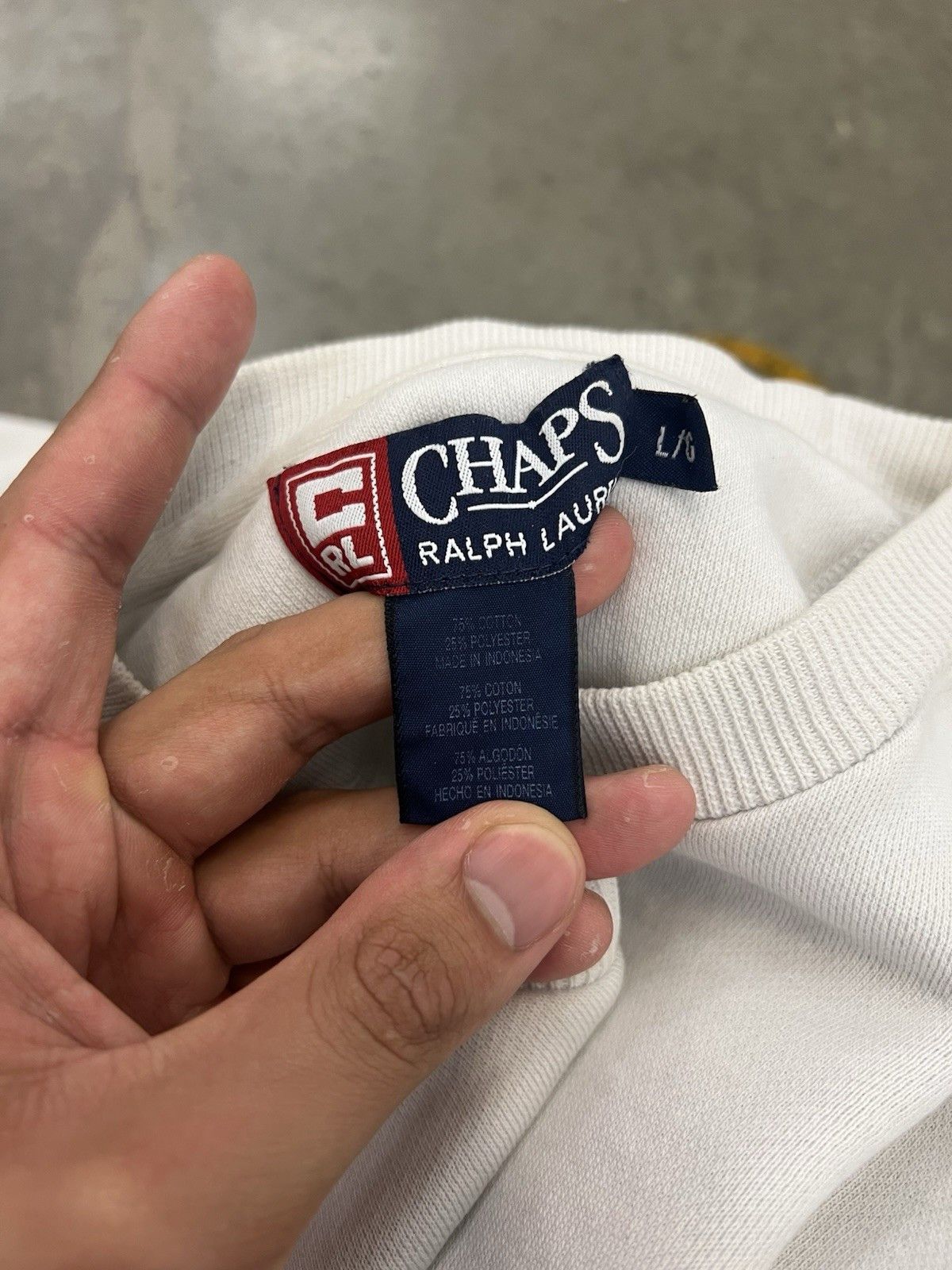 Chaps Ralph Lauren Chaps Ralph Lauren USA Flag white sweatshirt Size Large Size US L / EU 52-54 / 3 - 10 Thumbnail