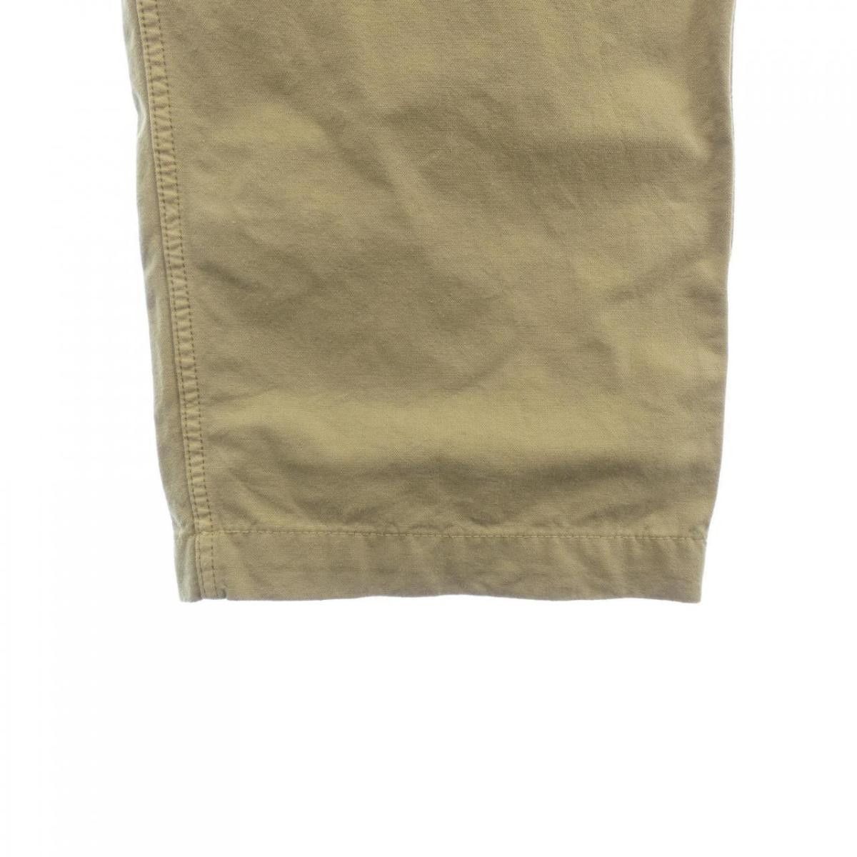 Comme des Garcons Homme Cropped Pants Straight Cut Plain Zipper Nylon Beige Size US 32 / EU 48 - 4 Thumbnail