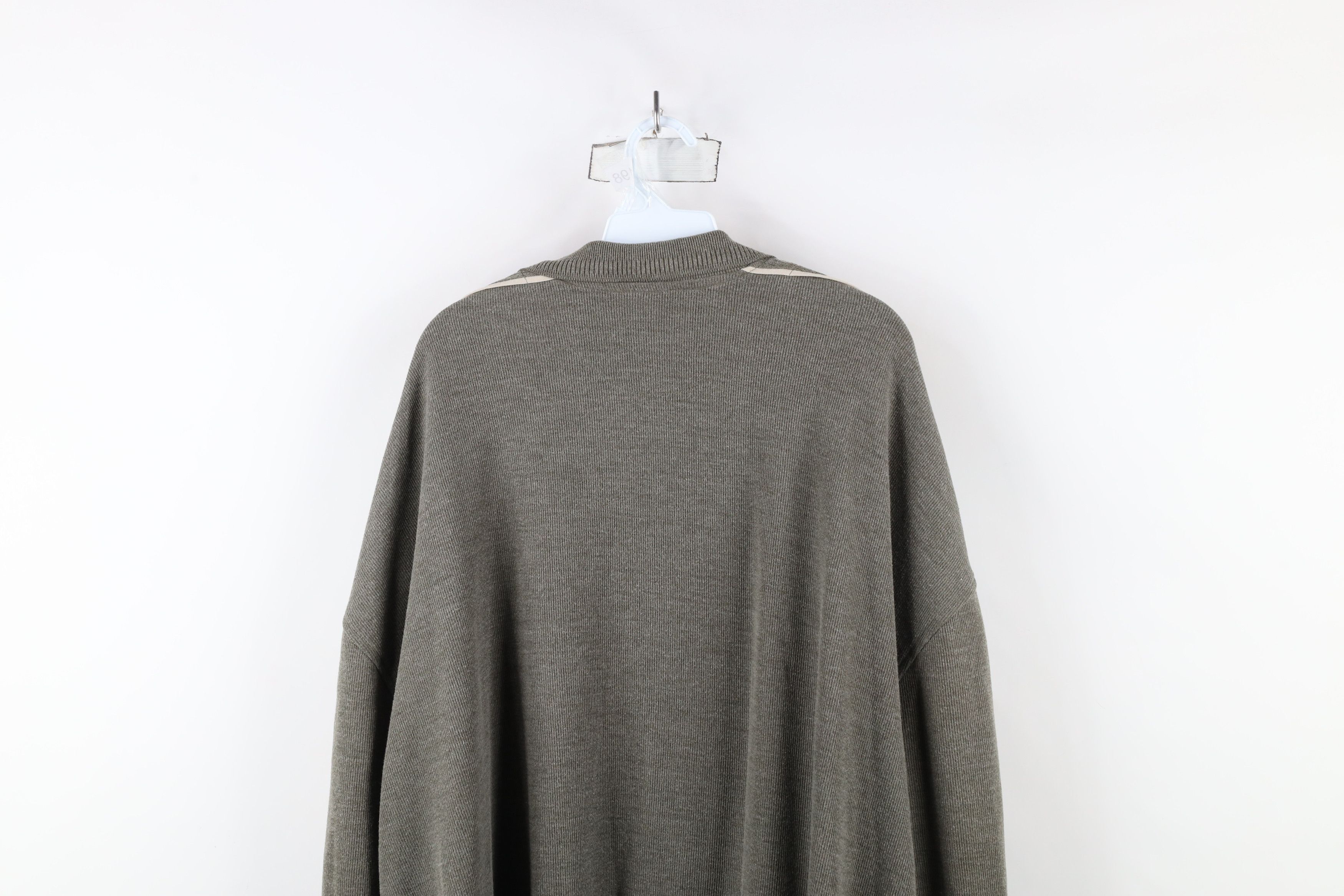 Vintage Vintage 90s Streetwear Ribbed Knit Pullover Polo Shirt Size US XXL / EU 58 / 5 - 7 Thumbnail