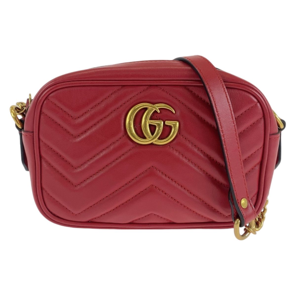 Gucci Gucci Gucci Leather GG Marmont Shoulder Bag Leather Crossbody Bag 448065 Size ONE SIZE - 1 Thumbnail
