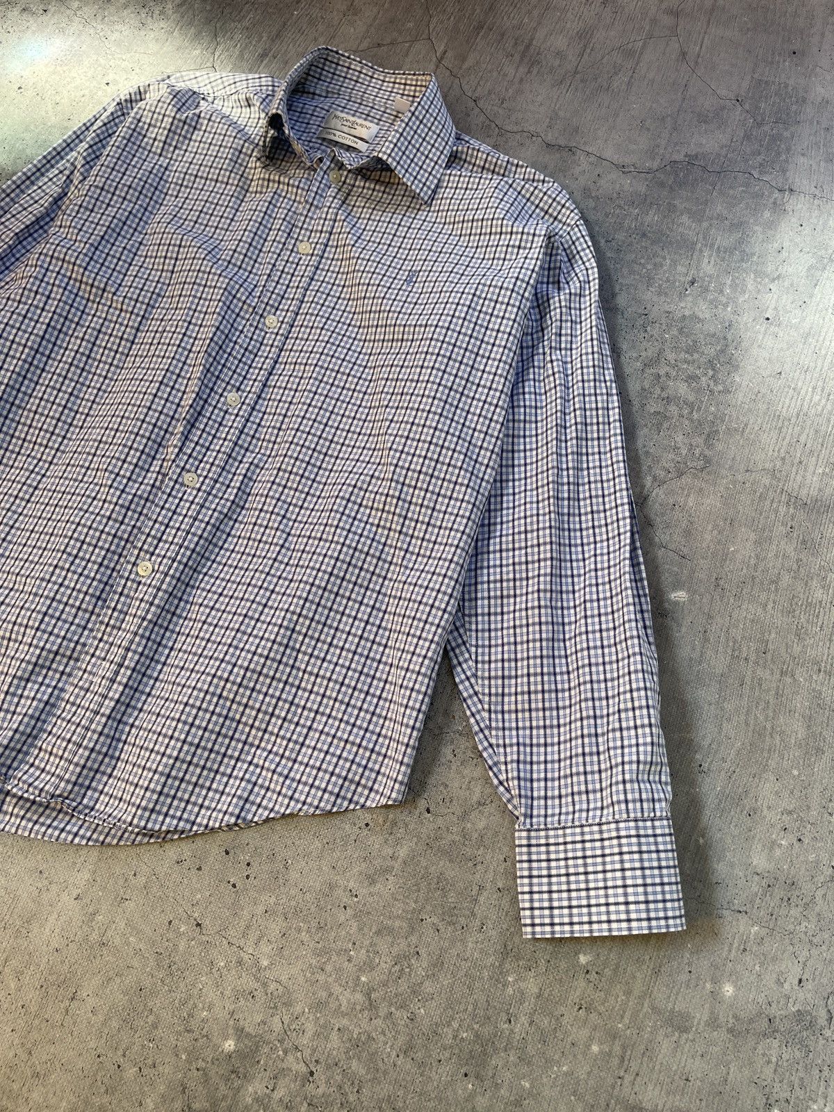 Vintage × Yves Saint Laurent Yves Saint Laurent Shirt Size US L / EU 52-54 / 3 - 3 Thumbnail