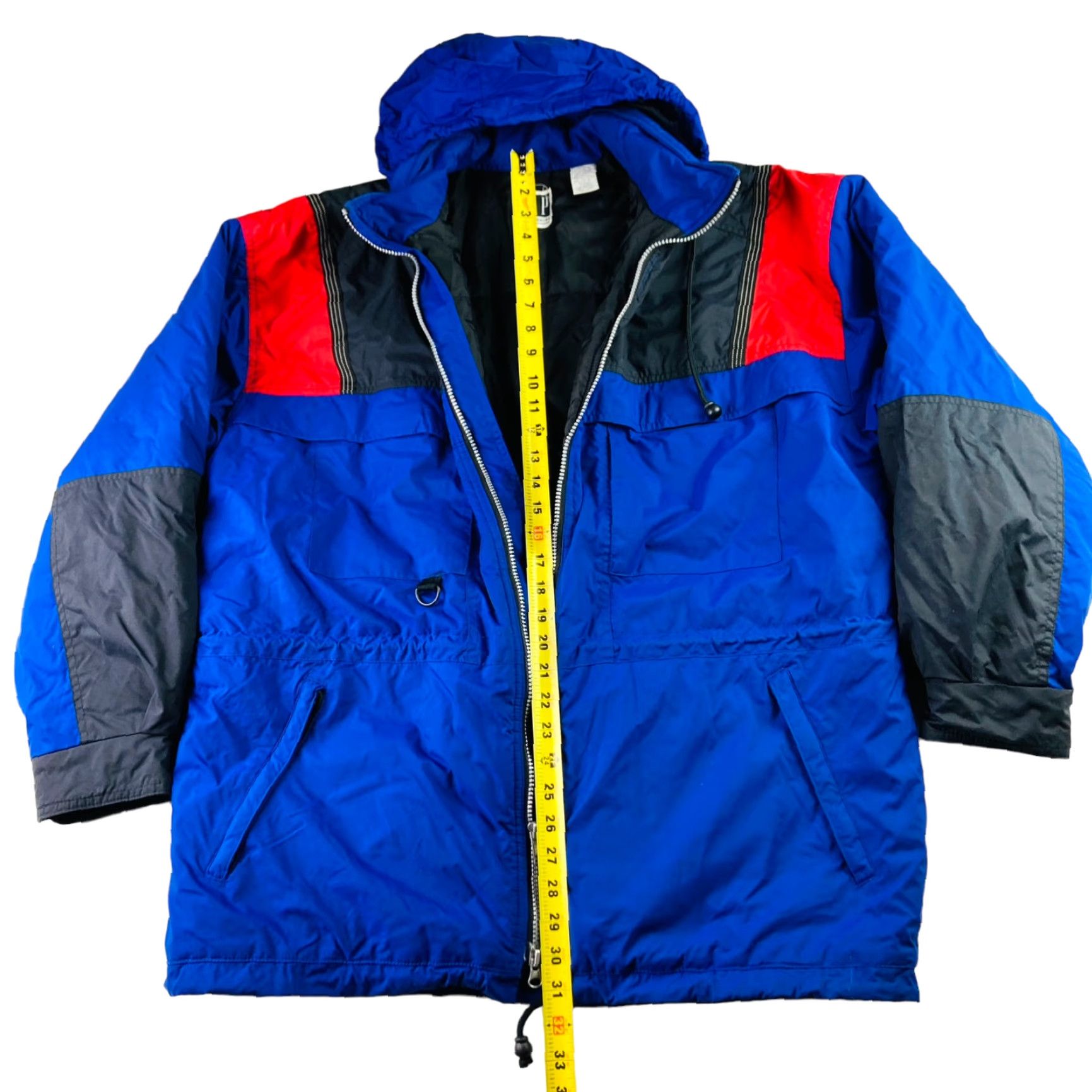 Gap VINTAGE Gap GP Tech Jacket Windbreaker M Royal Blue Black Zip Hooded Water Resistant Windproof Zipper Pockets Mens Size US M / EU 48-50 / 2 - 4 Thumbnail