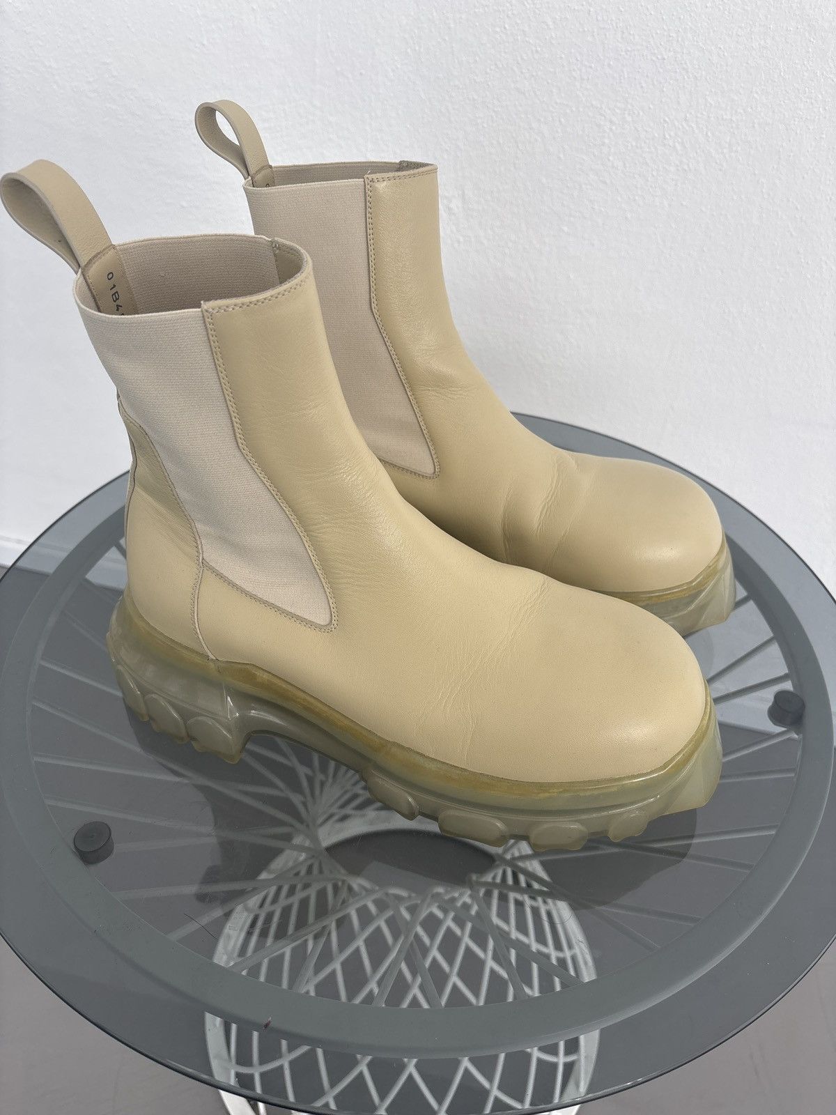 Rick Owens Rick Owens Beatle Bozo Tractor Vanilla Size US 9.5 / IT 39.5 - 1 Thumbnail