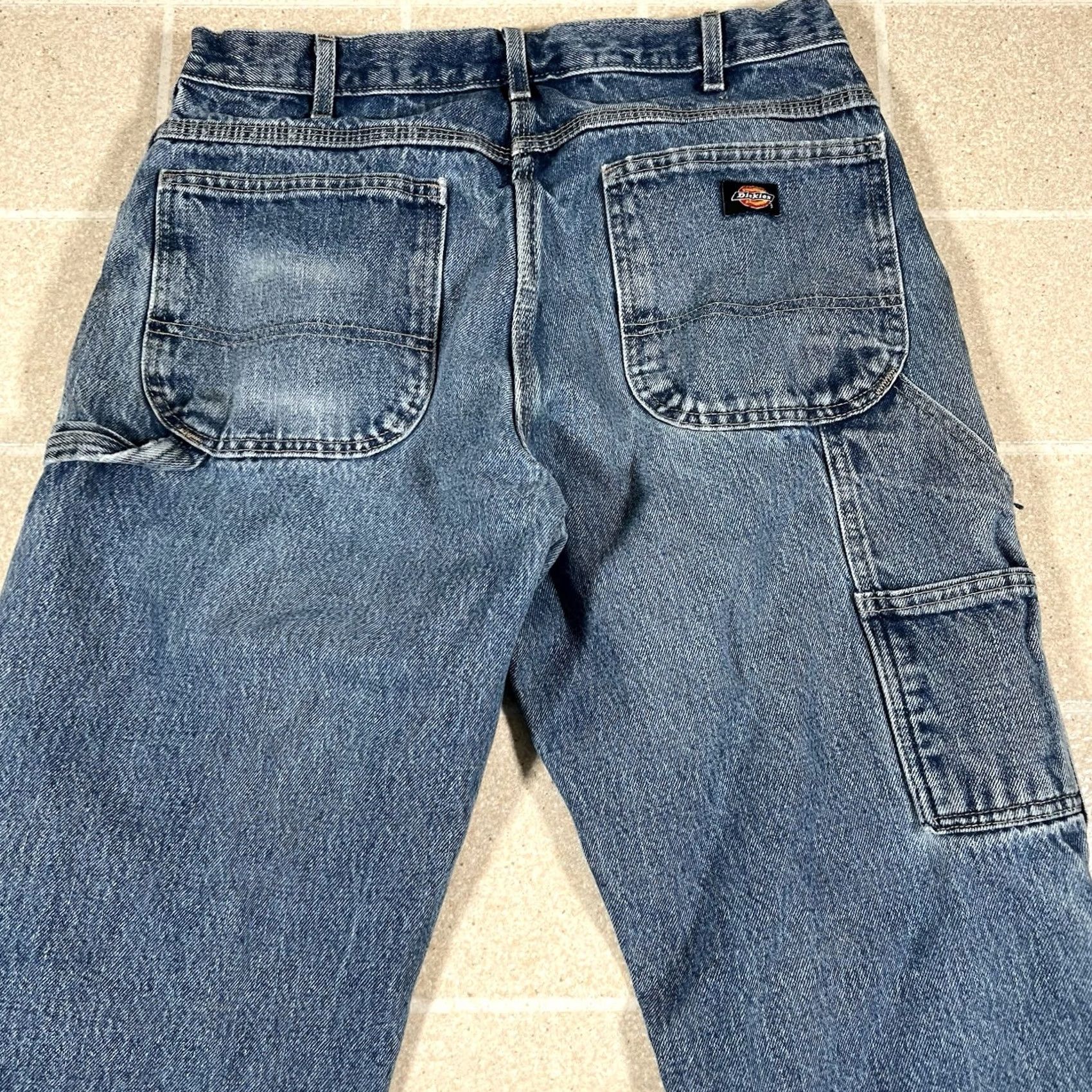 Dickies Dickies Jeans Baggy Loose Fit Denim Distressed 30x32 Blue Men Regular Wide-Leg Y2K Distressed Jeans Size US 30 / EU 46 - 2 Thumbnail