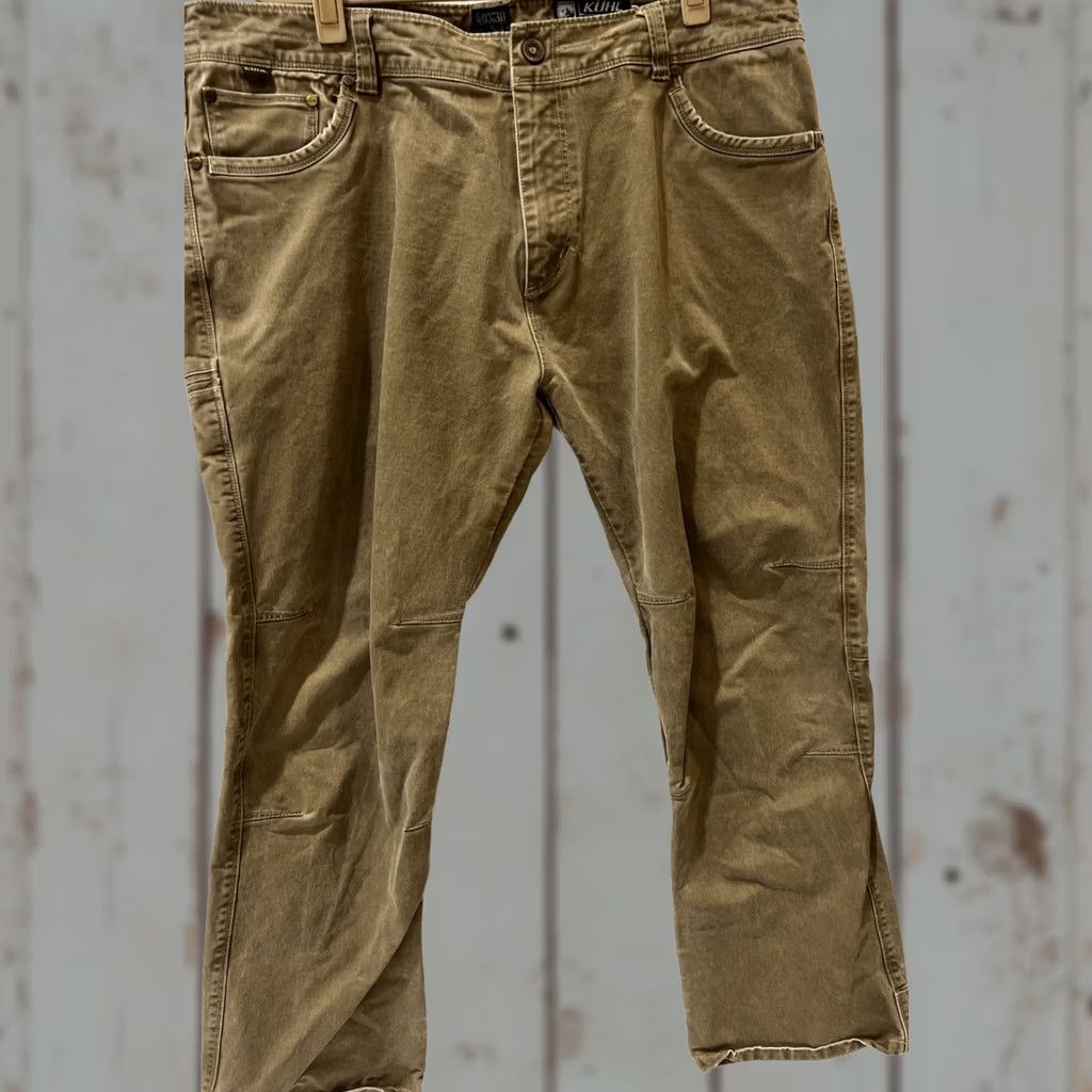 Vintage Kuhl Rydr Pants Mens 40x30 Brown Vintage Patina Dye Outdoor Workwear Straight Leg 5-Pocket Size US 40 / EU 56 - 1 Thumbnail