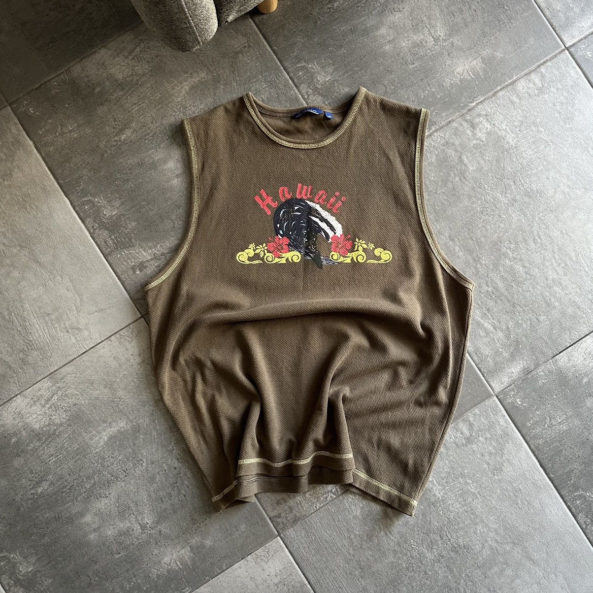 Japanese Brand × Vintage Vintage Japanese Style Hawaii Tank Top Sleeveless Swim Wear Size US XL / EU 56 / 4 - 1 Thumbnail