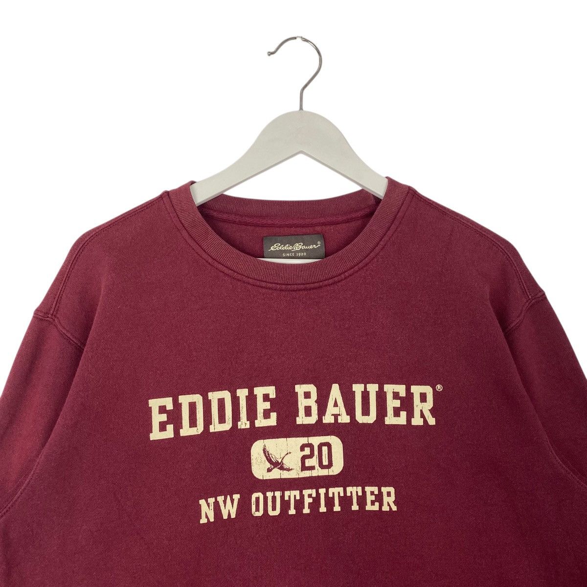 Vintage Vintage Eddie Bauer Sweatshirt Crewneck Big Logo Maroon XS Size US XS / EU 42 / 0 - 4 Thumbnail