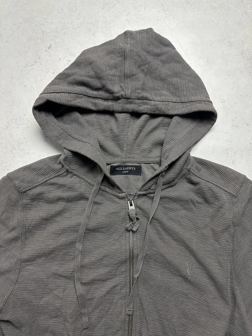 Allsaints × Vintage Vintage Allsaints Waffle Zip Hoodie L Size US L / EU 52-54 / 3 - 4 Thumbnail