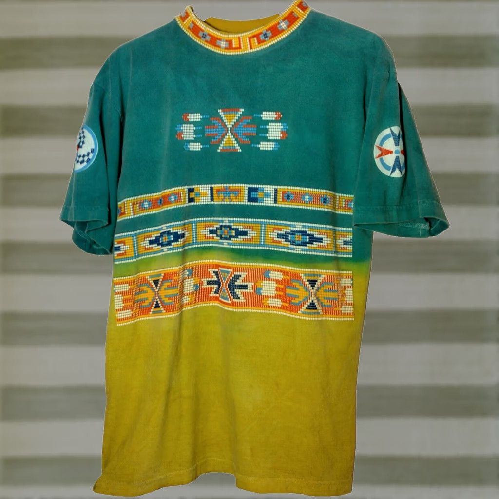 Native VINTAGE Tie-Dye Shirt M Native Graphic Puffy Graphic Tribal Size US M / EU 48-50 / 2 - 1 Thumbnail