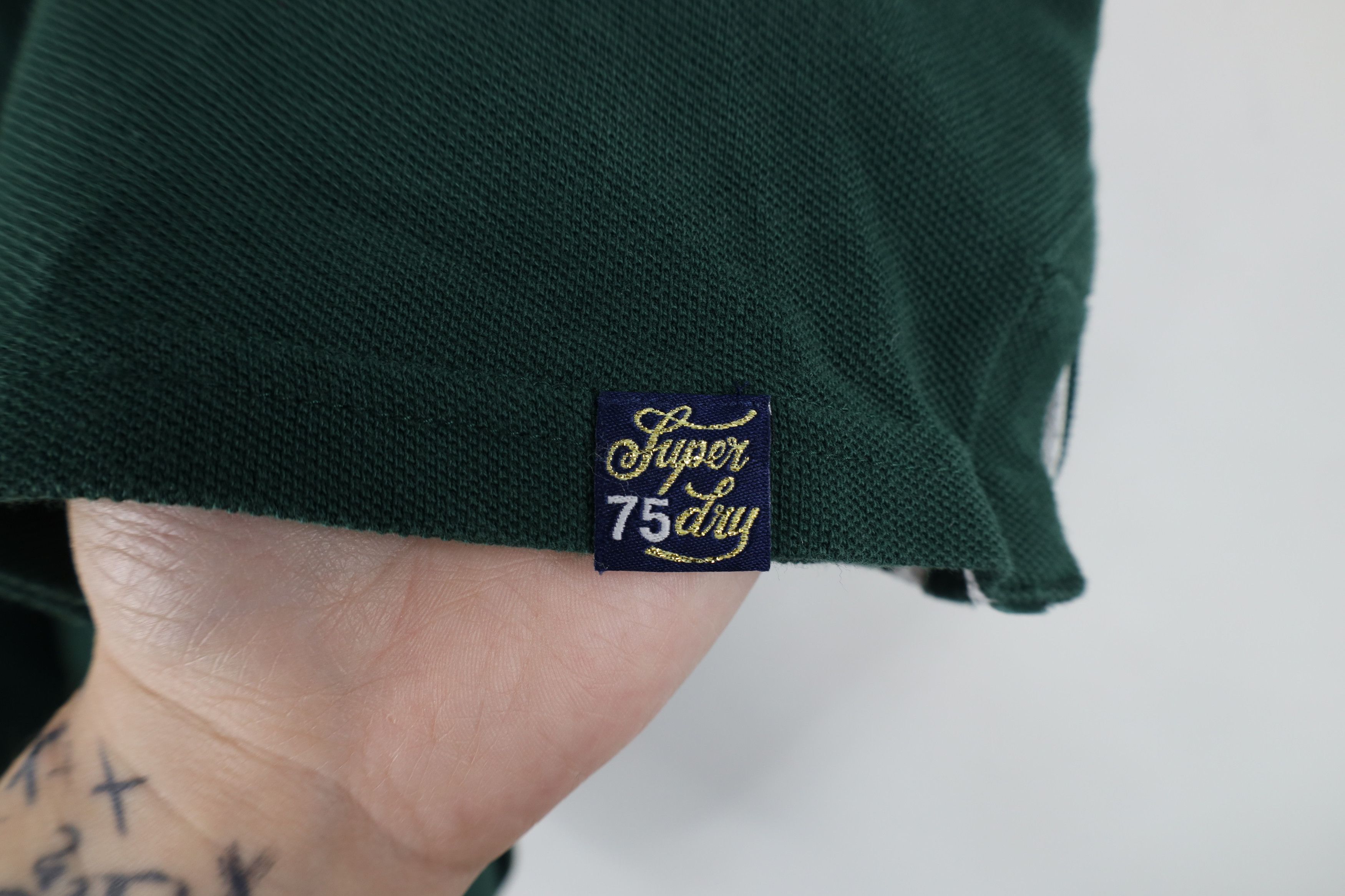 Superdry Superdry Japan Spell Out Script Striped Knit Polo Shirt Size L / US 10 / IT 46 - 9 Thumbnail