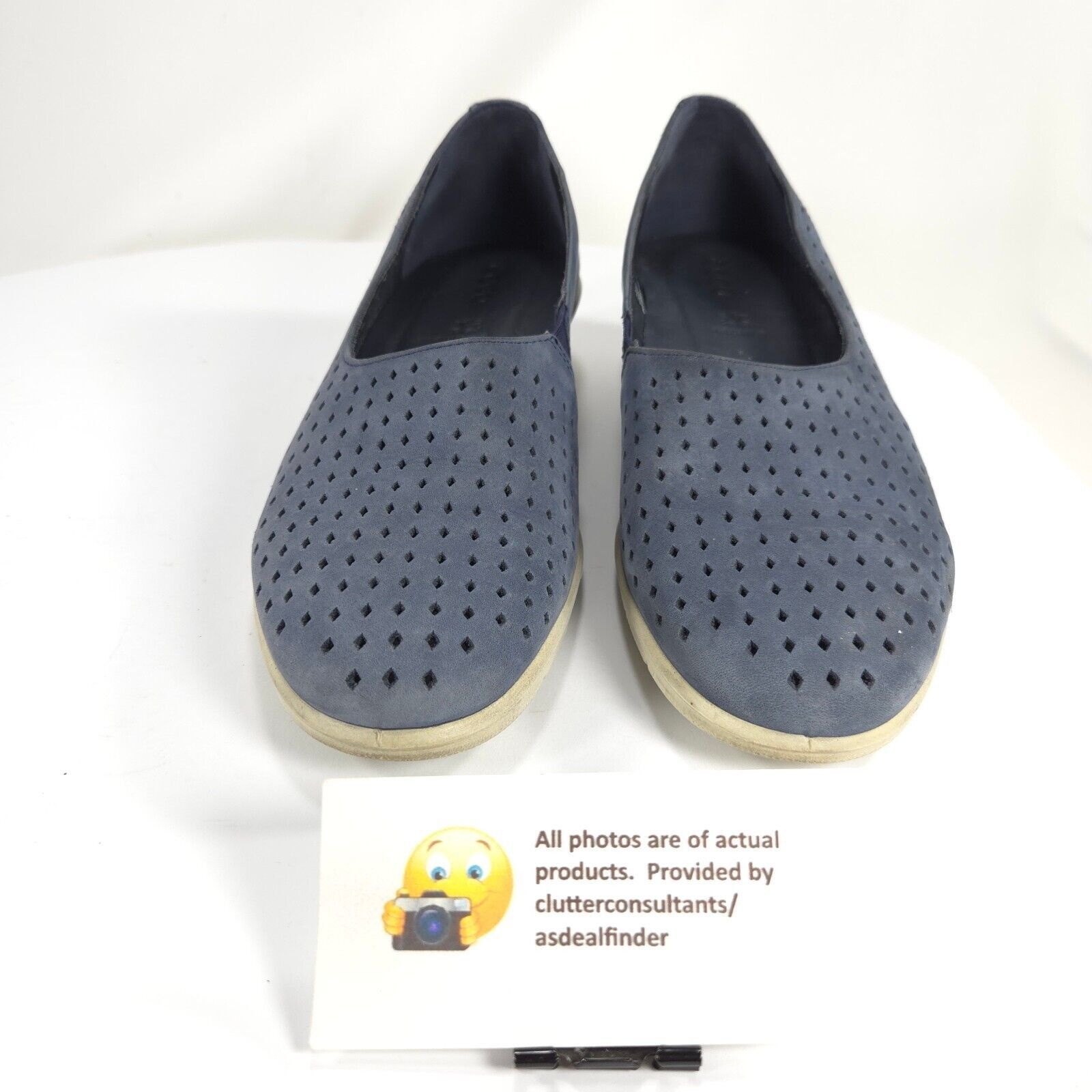 Ecco Ecco Leather Wedge Slip On Ballet Flat Womens Size 10.5 Blue Size US 10.5 / IT 40.5 - 2 Thumbnail