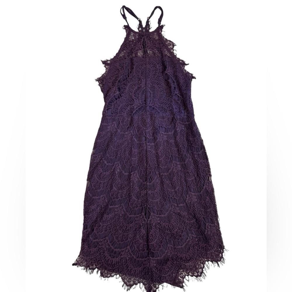 Free People Free People l She’s Got It Purple Lace Mini Dress XS Size XS / US 0-2 / IT 36-38 - 2 Thumbnail