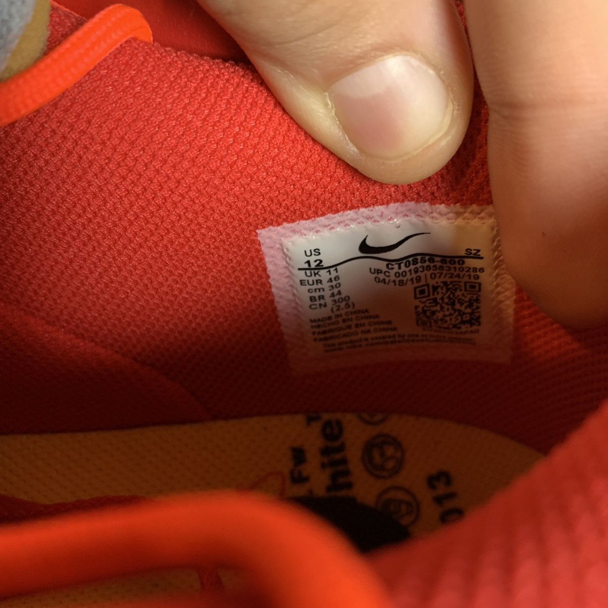 Nike × Off-White × Virgil Abloh Off-White Nike Dunk Low University Red Size US 12 / EU 45 - 21 Thumbnail