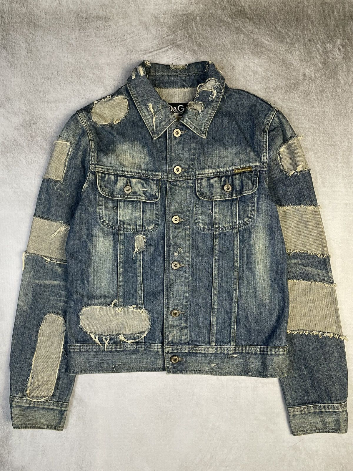 Dolce & Gabbana AW04 Dolce & Gabbana Artisanal Patchwork Denim Jacket Size US M / EU 48-50 / 2 - 1 Thumbnail