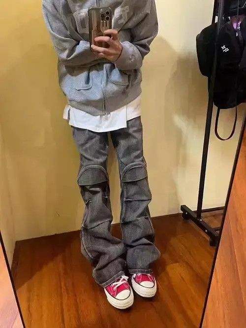 Japanese Brand × Jean Street grunge hip hop washed heavy jeans Size US 32 / EU 48 - 2 Thumbnail