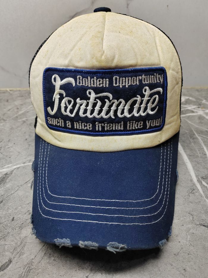 Japanese Brand Vintage Fortunate Distressed Style Trucker Hat Cap Size ONE SIZE - 2 Thumbnail