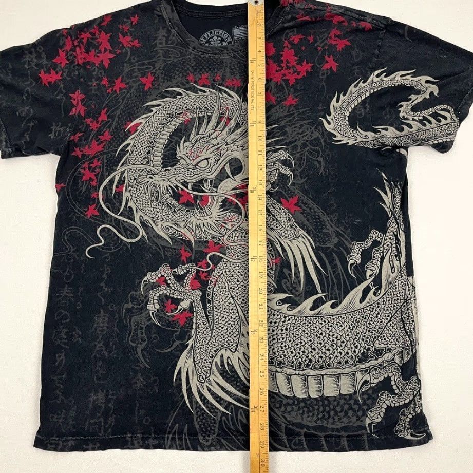 Affliction VINTAGE Affliction Shirt Mens 2XL XXL Black Graphic Print Crew Neck Short Sleeve Distressed Grunge Logo 2010s Mens Size US XXL / EU 58 / 5 - 5 Thumbnail