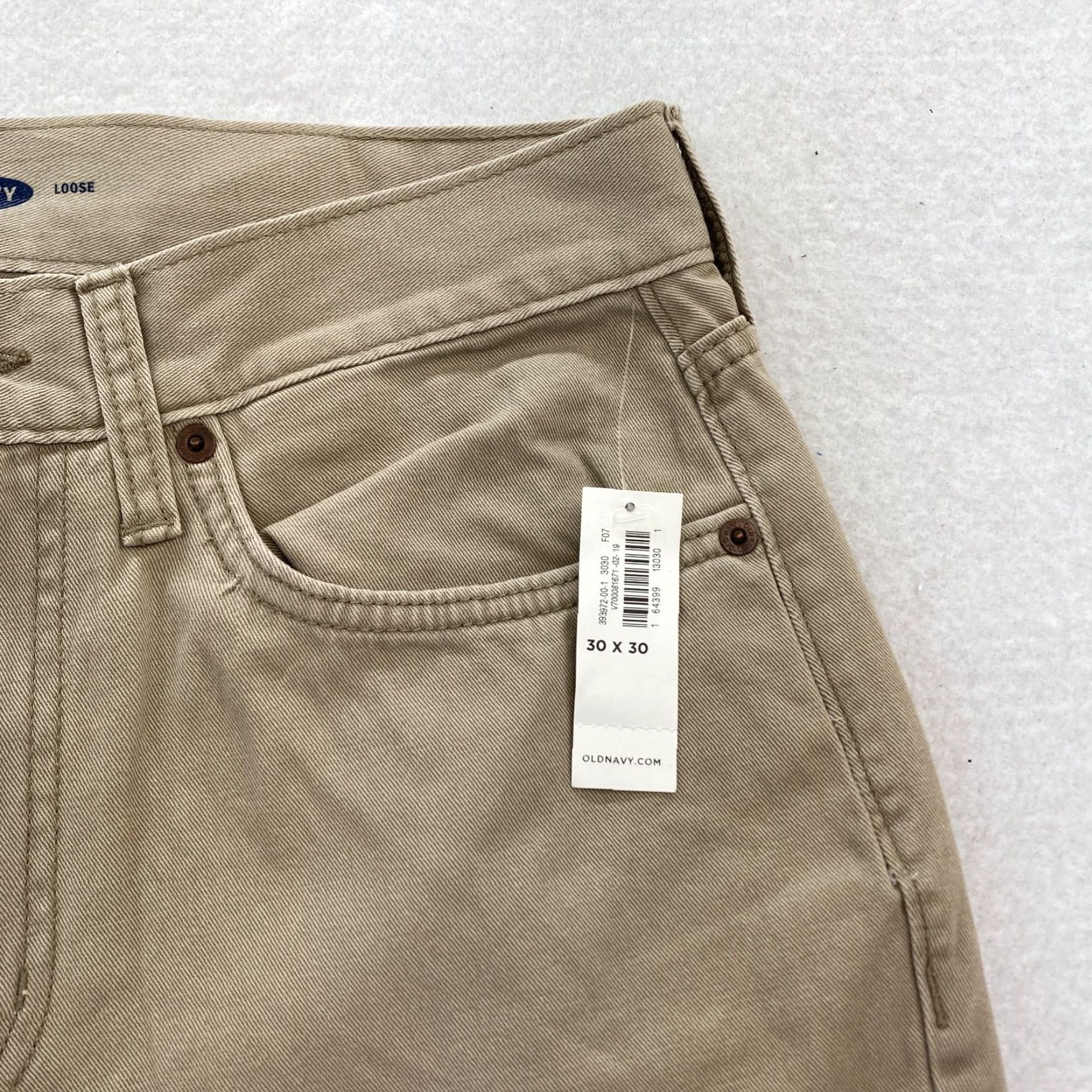Old Navy Old Navy Chino Pants Mens 30x30 Loose Relaxed Straight Khaki Beige Straight Size US 30 / EU 46 - 4 Thumbnail