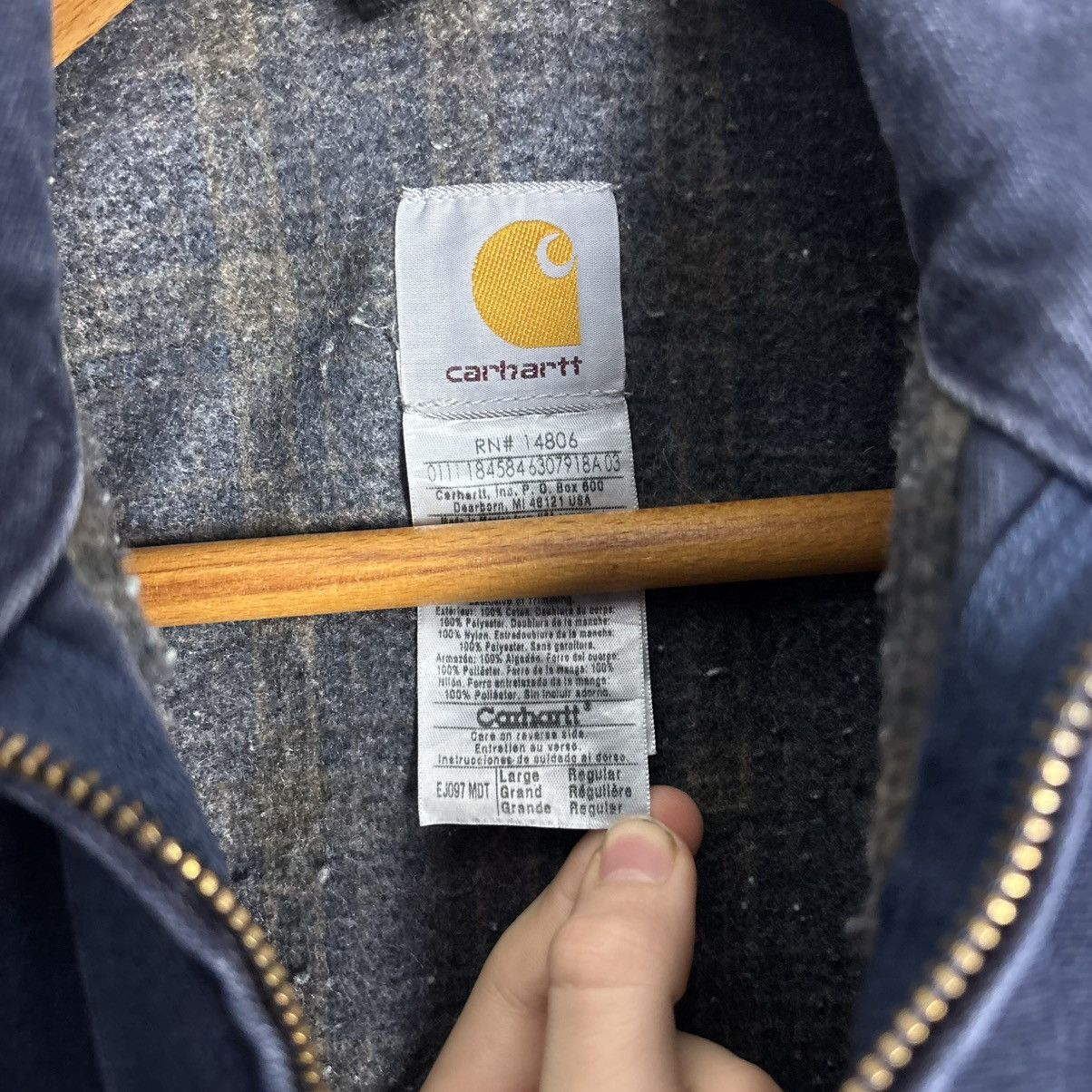 Carhartt Vintage Carharrt EJ97 MDT Detroit workwear jacket Size US L / EU 52-54 / 3 - 5 Thumbnail