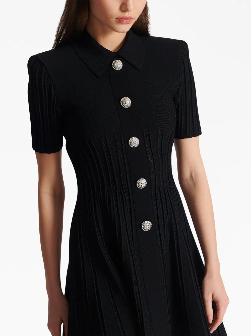 Balmain o1y0525 Mini Dress in Black Size M / US 6-8 / IT 42-44 - 4 Thumbnail
