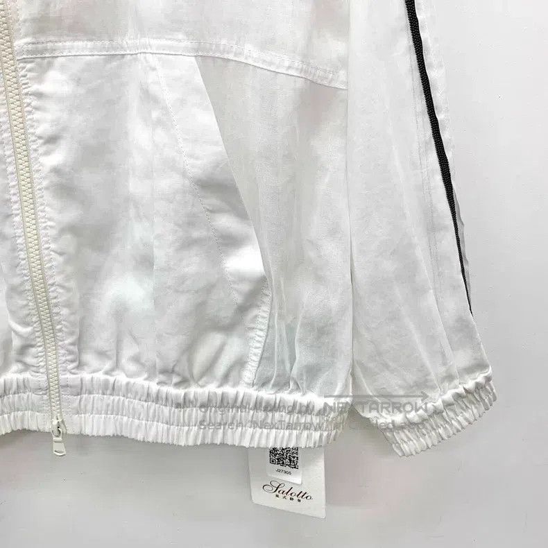 Brunello Cucinelli Brunello Cucinelli White Cotton Collar Zip Long Sleeve Jac Size XXS / US 00 / IT 34 - 4 Thumbnail