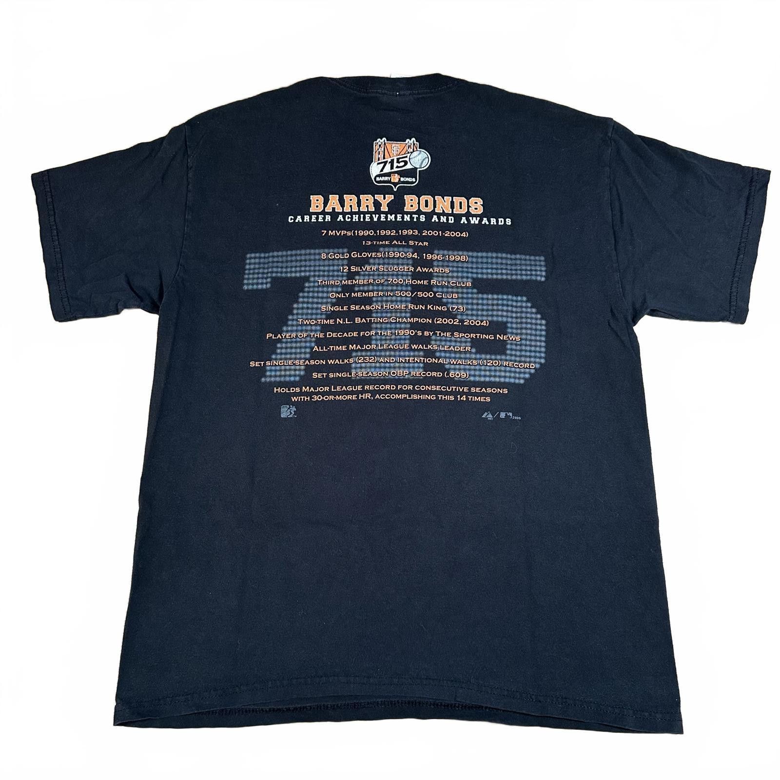 Gildan Gildan Men's T-Shirt Large Black Barry Bonds 715 Home Run 05 Size US L / EU 52-54 / 3 - 2 Thumbnail