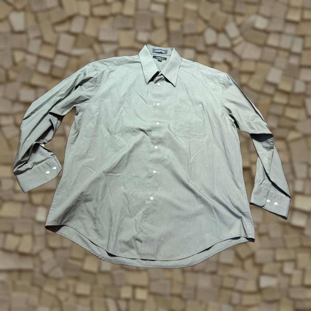 Croft & Barrow Croft & Barrow Shirt Men's Large 16.5-17 34/35 Green Long Sleeve Button Up Shirt Size US L / EU 52-54 / 3 - 1 Thumbnail