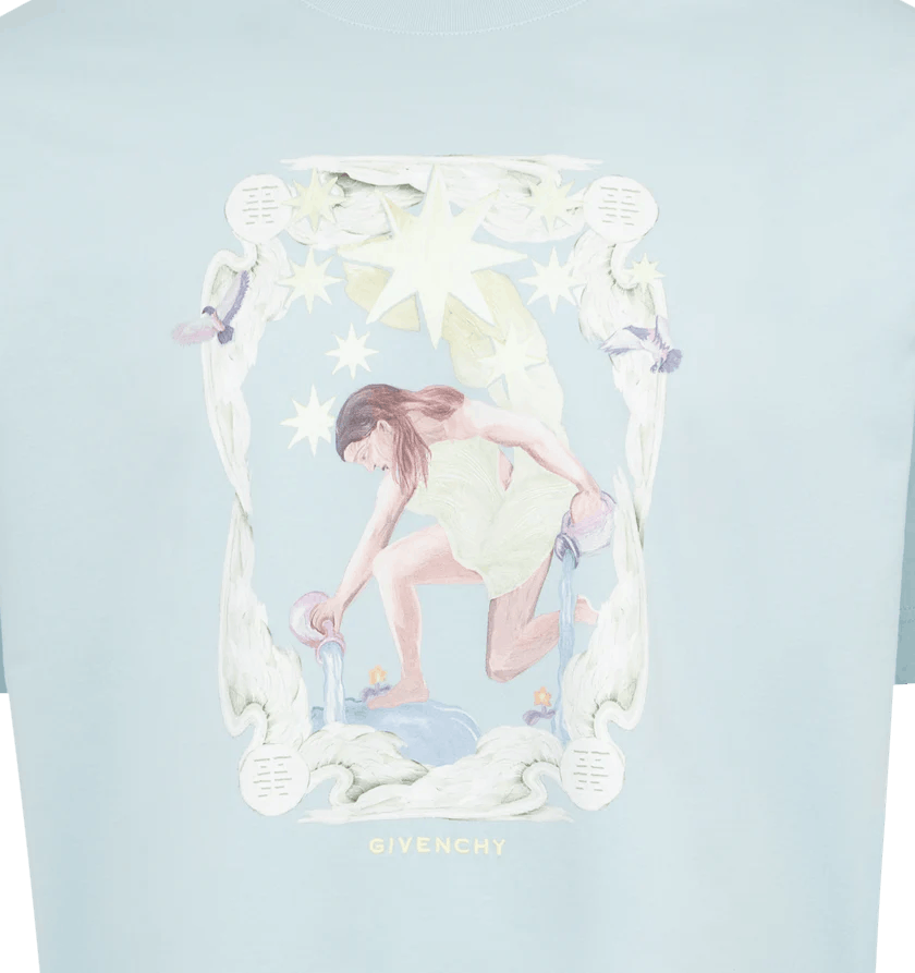 Givenchy o1h1sh11224 Standard Short Sleeve T-Shirt in Sky Blue Size US XXL / EU 58 / 5 - 6 Thumbnail