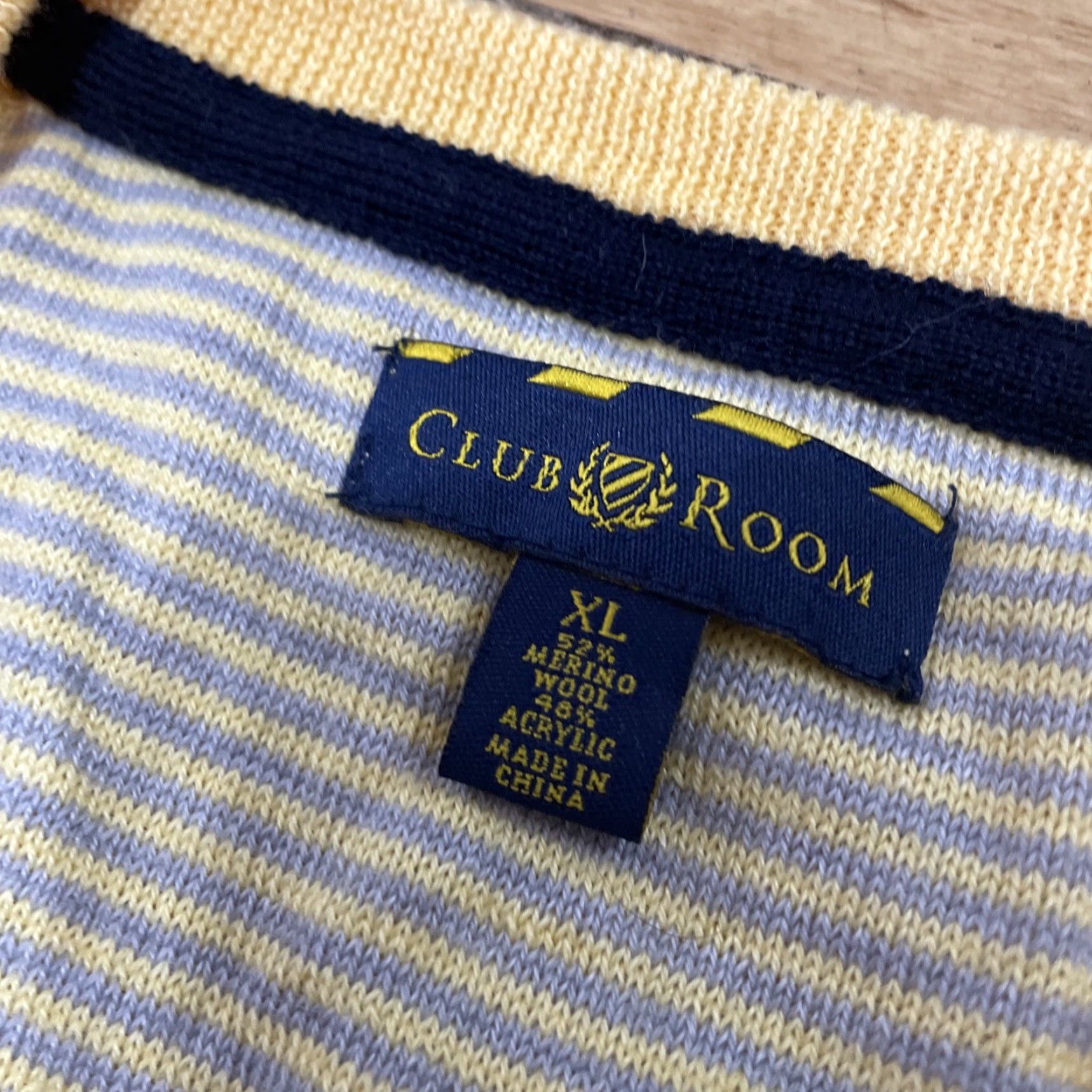 Club Room VINTAGE Club Room Merino Wool Sweater Men XL Light Yellow Retro 70s Arnold Palmer Golf Pullover Knit Sweater Size US XL / EU 56 / 4 - 5 Thumbnail