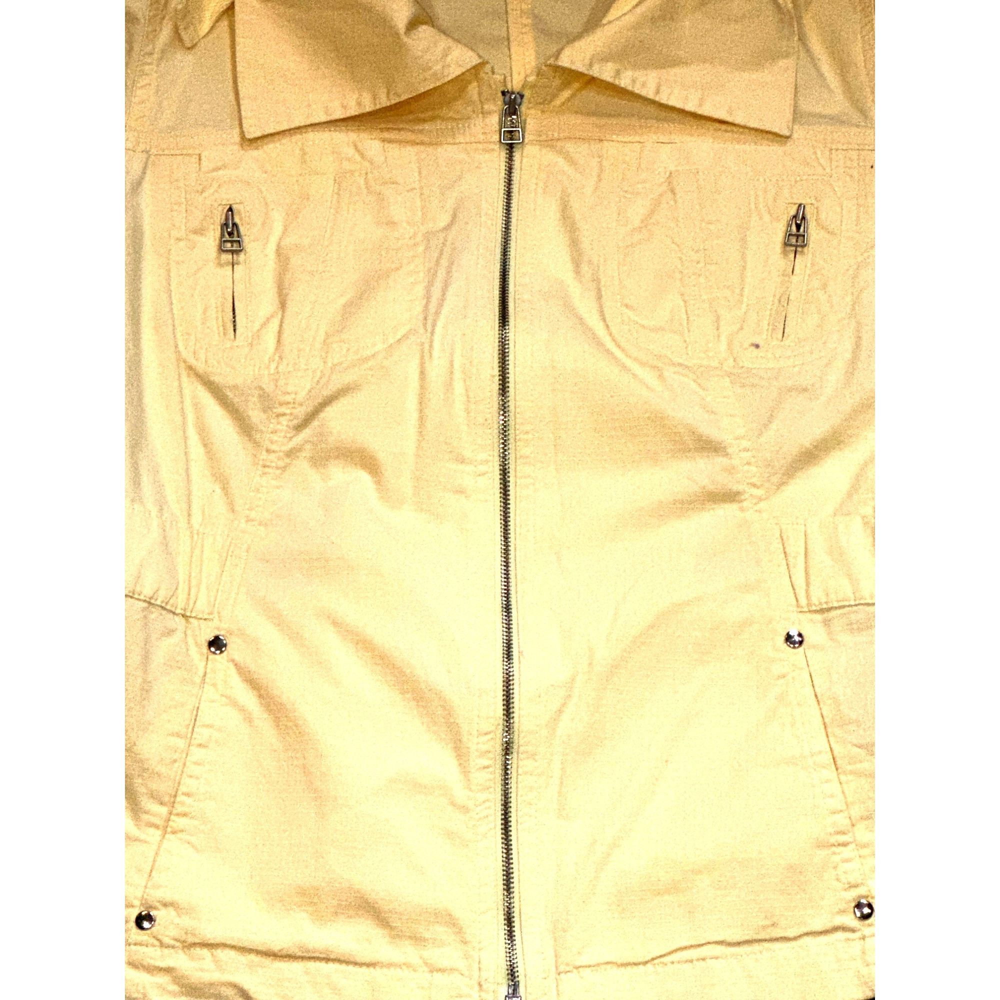 Chicos Chicos Yellow Lightweight Zip Up Jacket Casual Utility Style Size M / US 6-8 / IT 42-44 - 9 Thumbnail