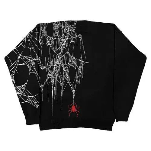 Japanese Brand × Vintage Sweaters spider graphic Stripes Size M / US 6-8 / IT 42-44 - 4 Thumbnail