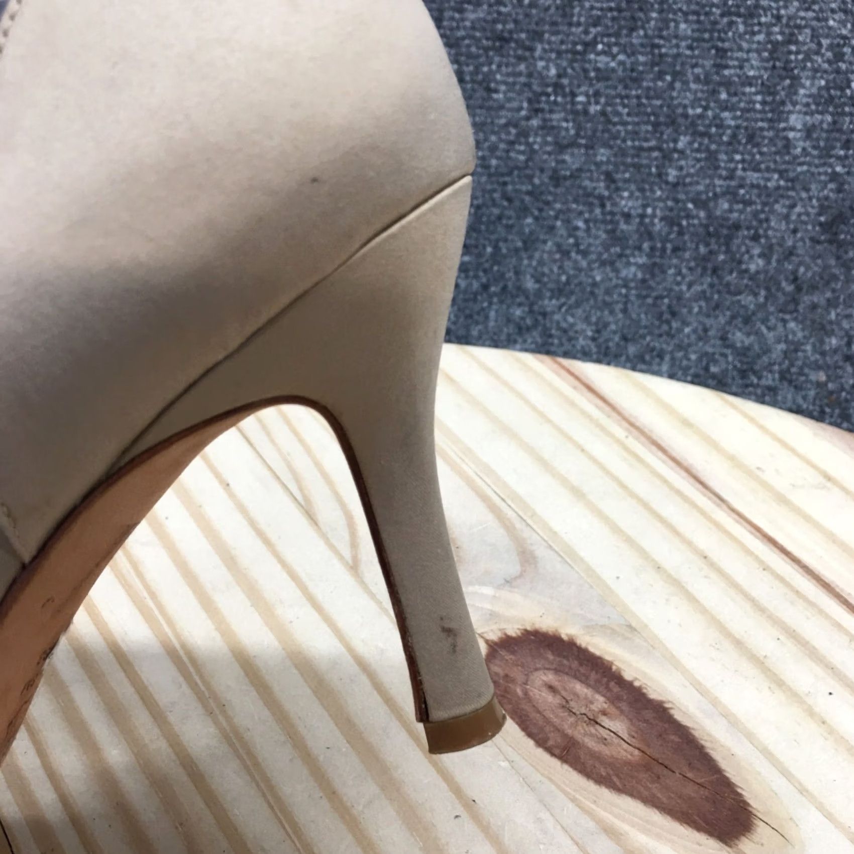 Vintage Nina Pump Heels Womens 8M Brown D'Orsay Pointed Toe Slip On Stiletto Casual Size US 8 / IT 38 - 4 Thumbnail