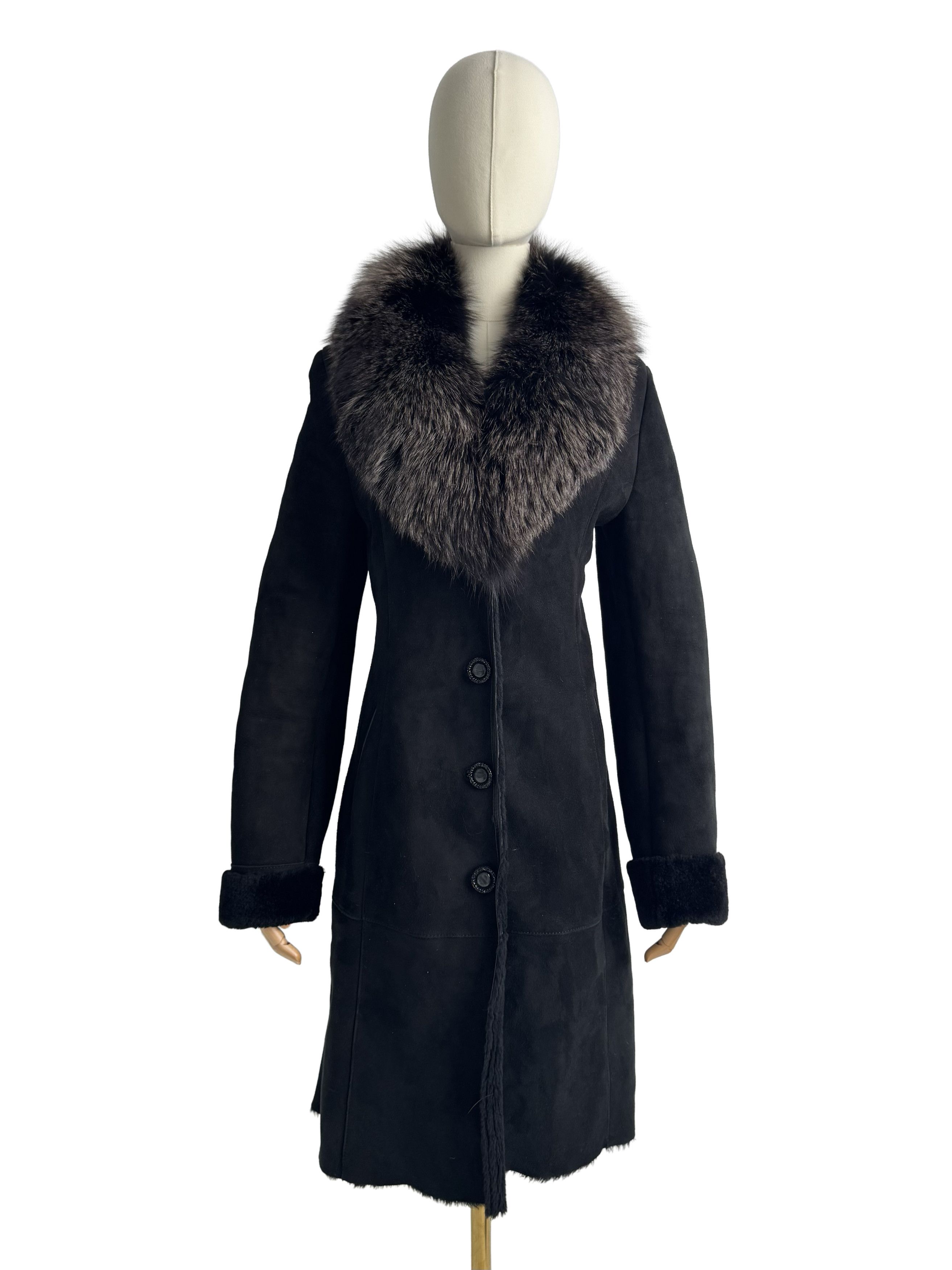 Vintage Vintage Real Sheepskin Coat With Real Fur Neck Size S / US 4 / IT 40 - 2 Thumbnail