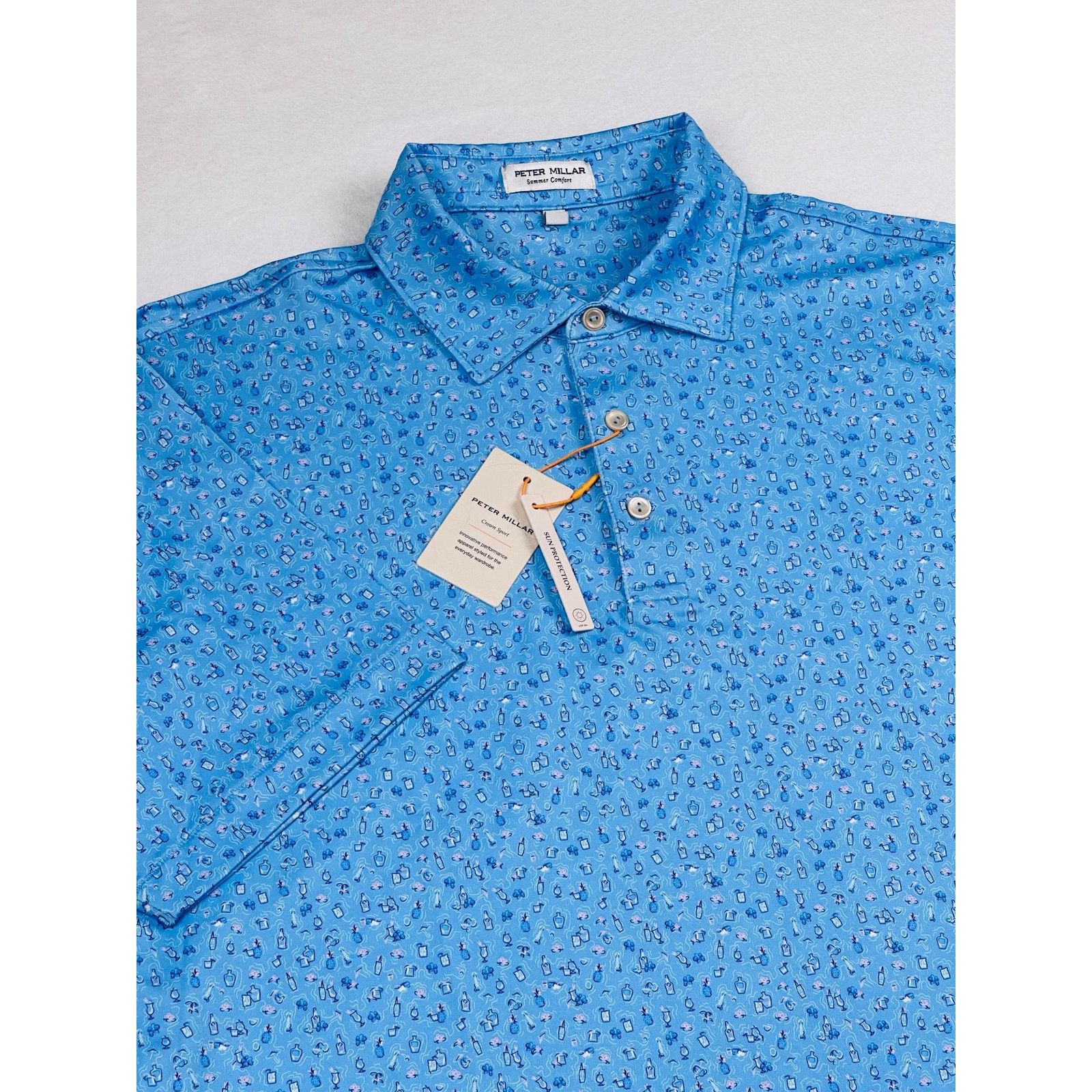 Peter Millar Peter Millar Men’s Medium Chillax Blue Golf Prep Polo Shirt Size US M / EU 48-50 / 2 - 1 Thumbnail