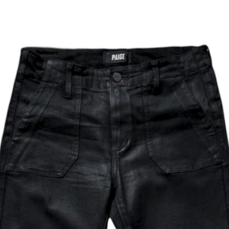 Paige Paige Black Waxed Pants | Size 27 Size 27" / US 4 / IT 40 - 3 Thumbnail