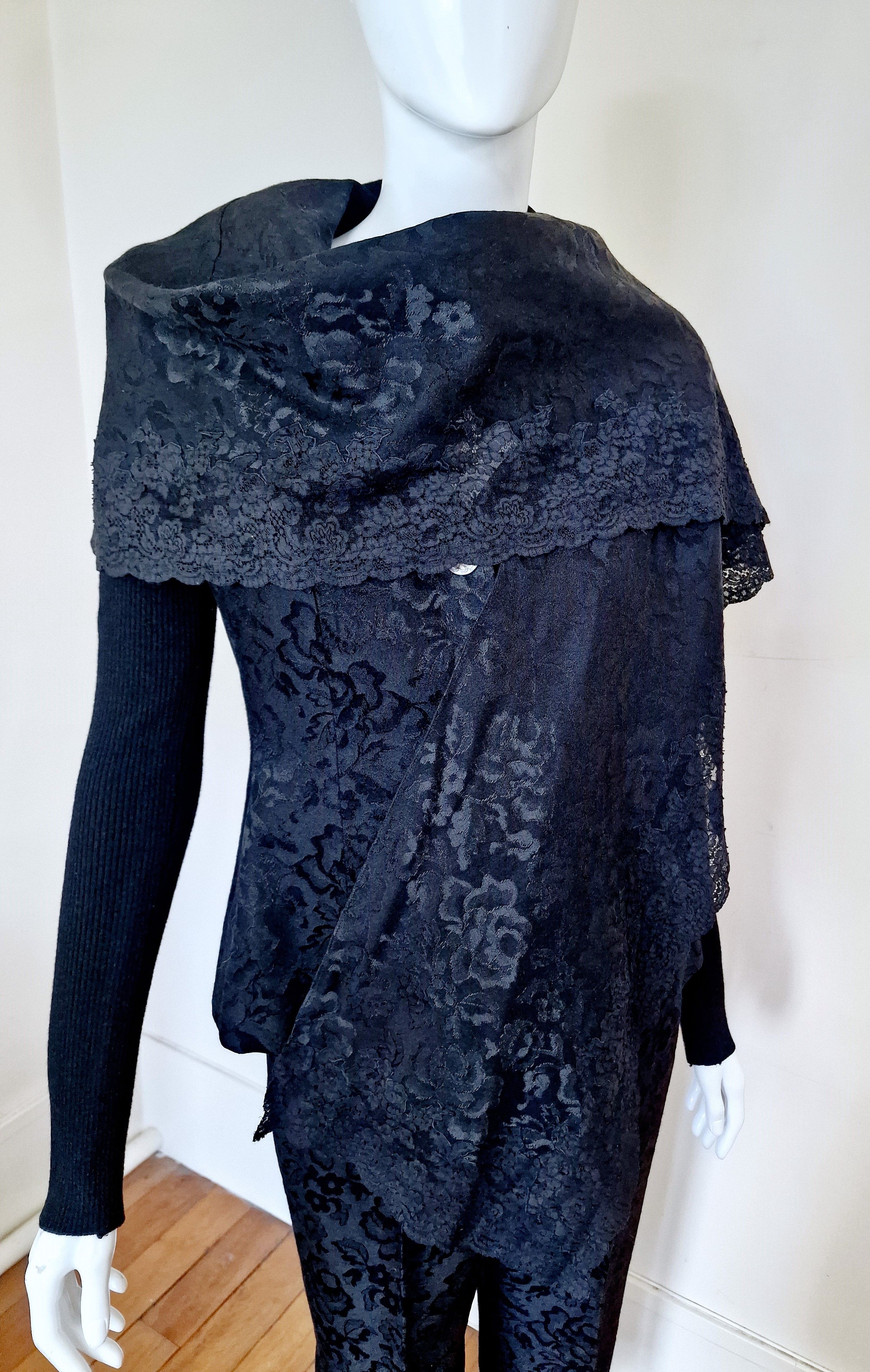 Dior Christian Dior 1998 Galliano Lace Mourning Veil Dress Suit Size M / US 6-8 / IT 42-44 - 7 Thumbnail