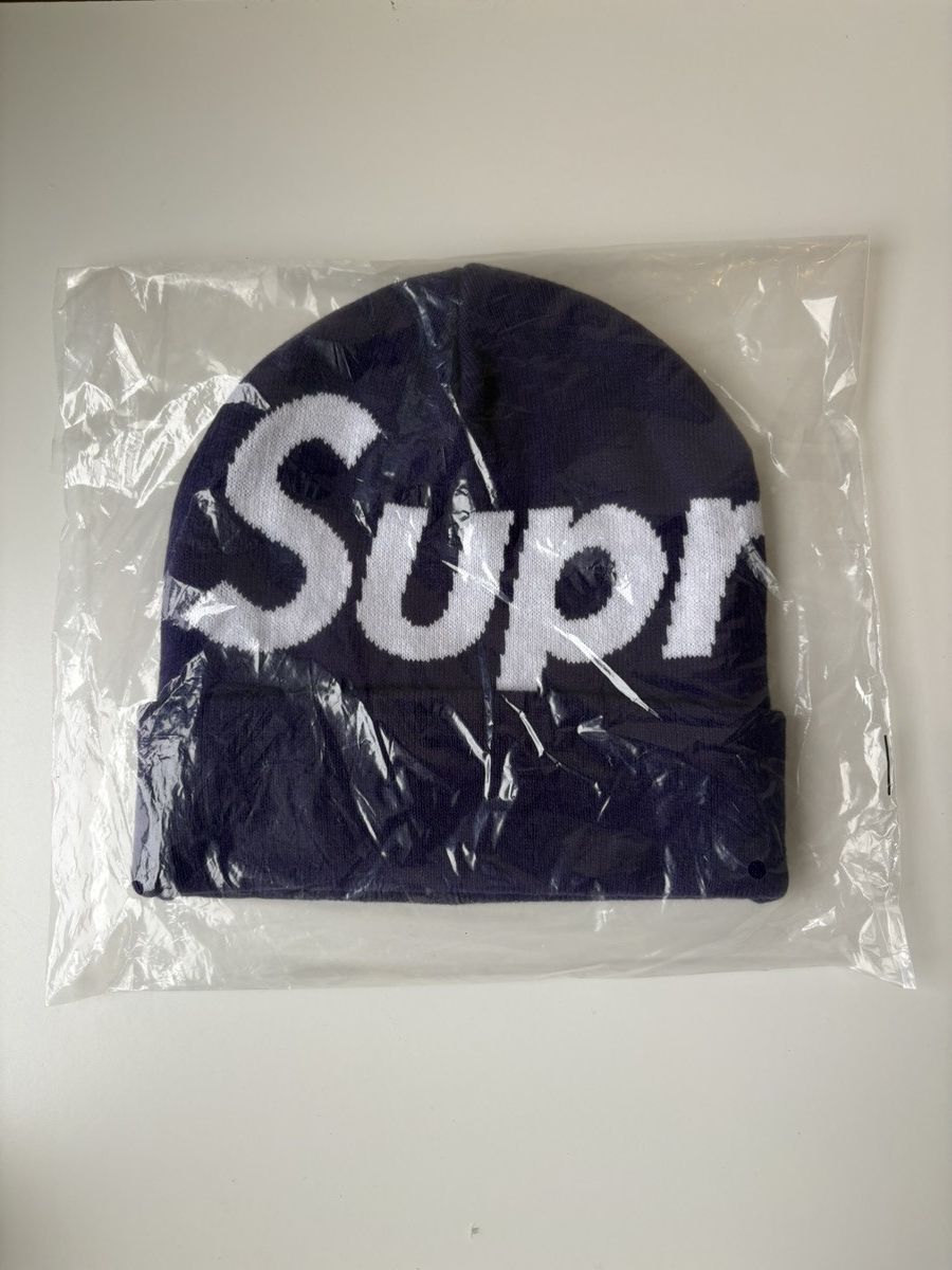 Supreme Big Logo Beanie Purple