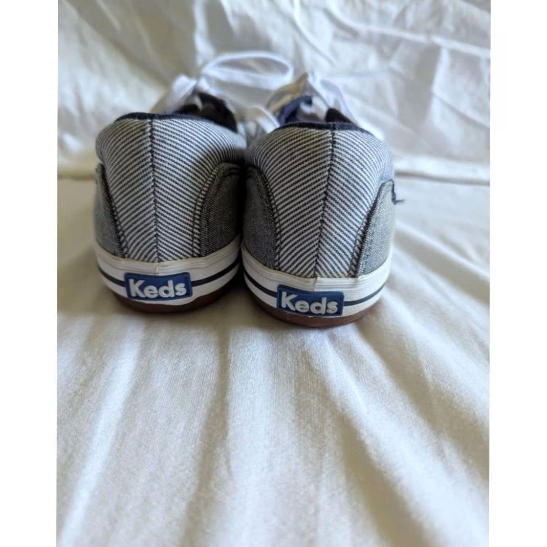 Keds Keds Ortholite Grey Chambray Low Top Lace Up Sneakers Womens Sz 6.5 Minimalist Size S / US 4 / IT 40 - 4 Thumbnail