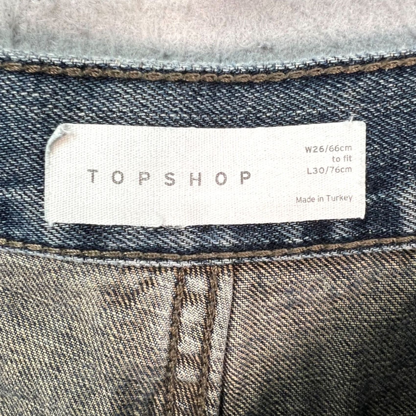 Topshop Topshop Womens Jeans Blue Denim Crop Wide-Leg 26 28 Buckle Back 5-Pocket Inseam 28 Regular Vintage No Boys Mens Womens Size 26" / US 2 / IT 38 - 3 Thumbnail