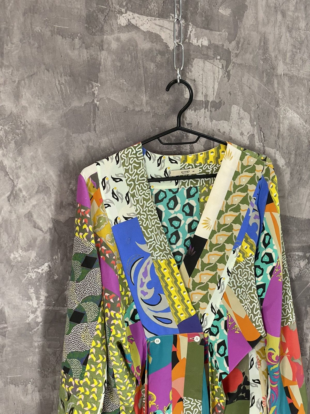 Etro Etro Vintage Multicolour Avant Garde Long Leeve Blouse Size M / US 6-8 / IT 42-44 - 7 Thumbnail