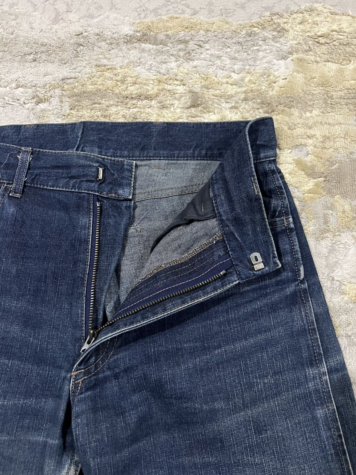 Christophe Lemaire Christophe Lemaire 🇫🇷 Super Flare Hem Honeycomb Wash Denim Size US 31 - 4 Thumbnail
