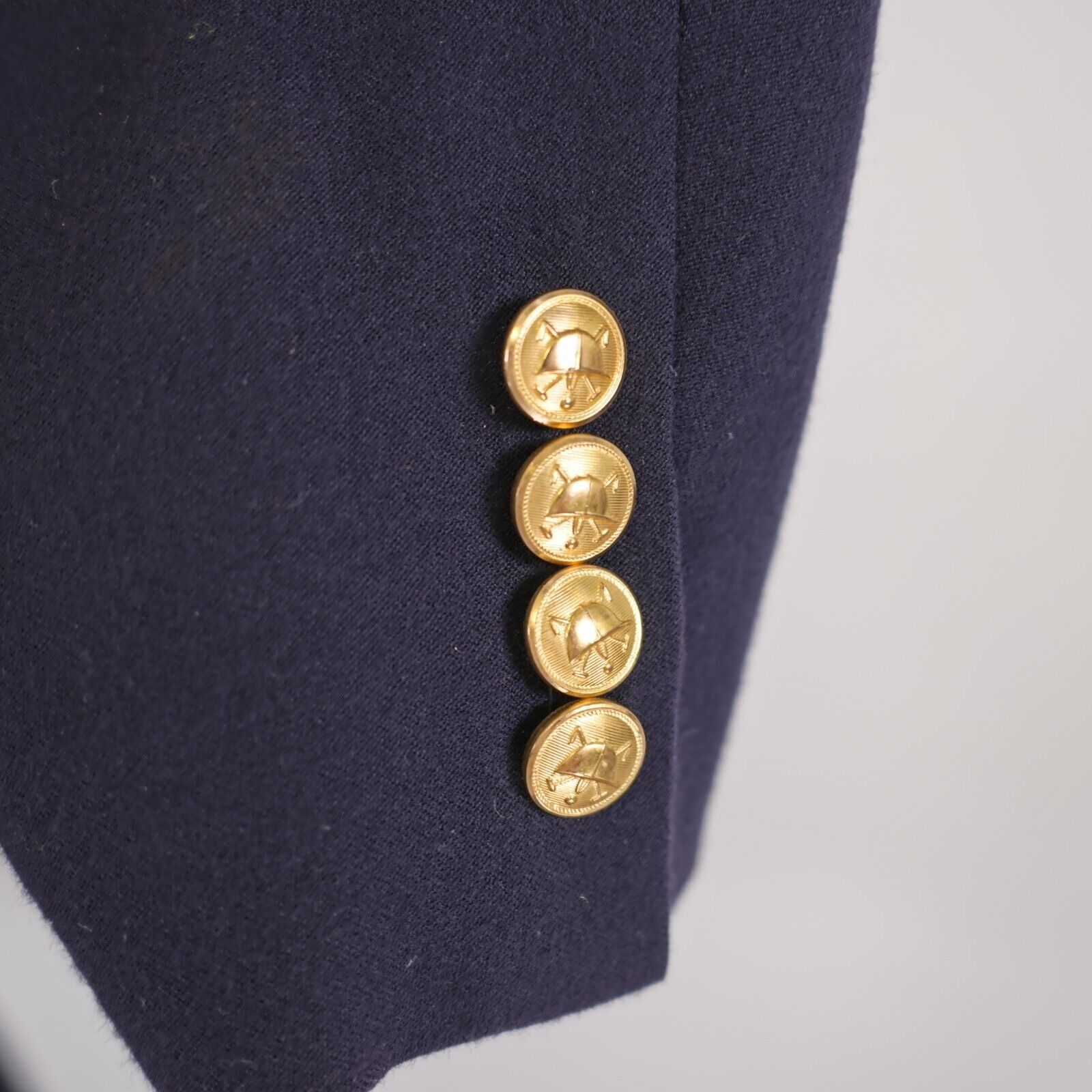 Polo Ralph Lauren Polo Ralph Lauren Flannel Wool Blue 2 Gold Button Blazer 44L Size 44L - 4 Thumbnail
