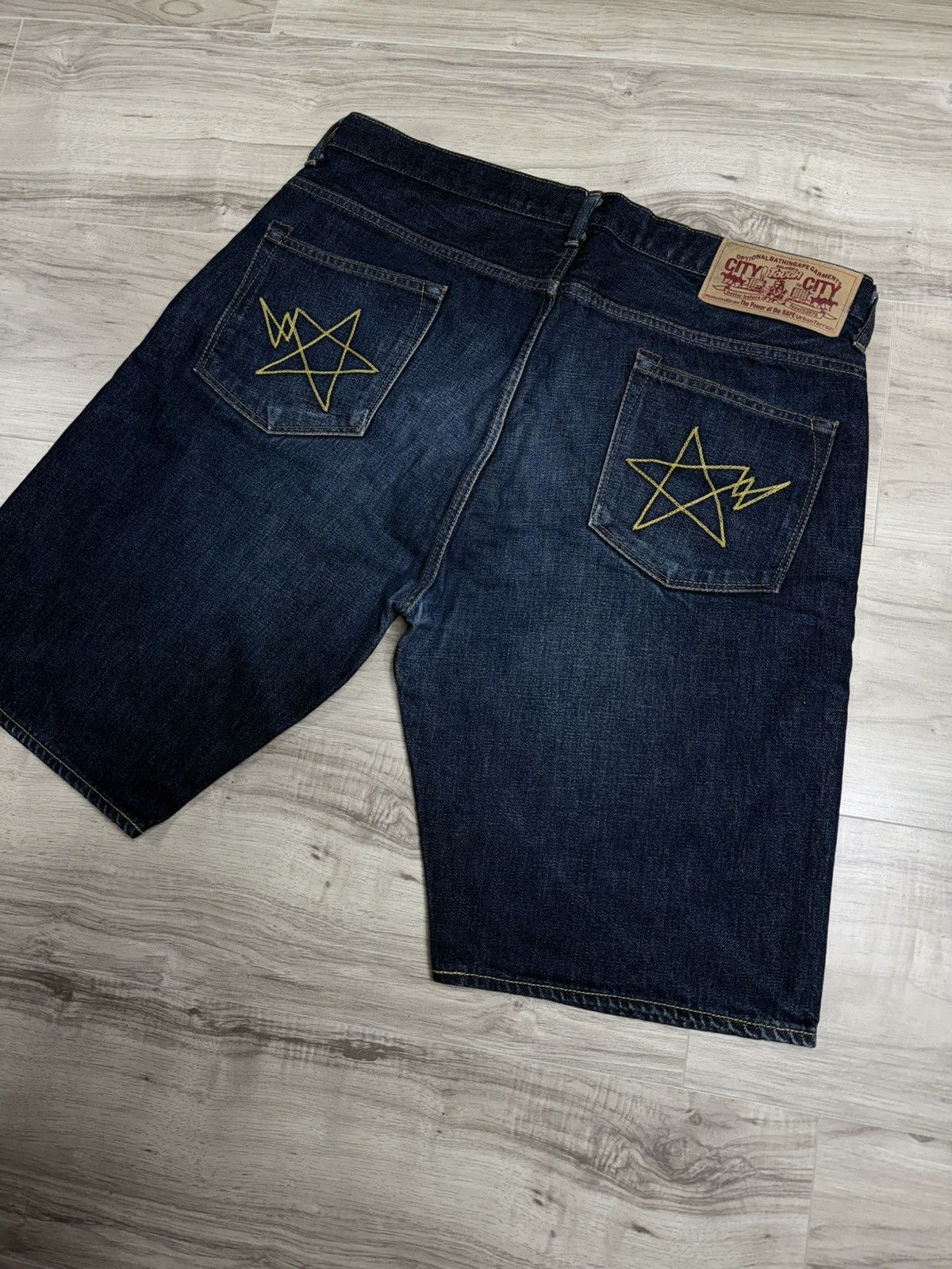 Bape A Bathing Ape Blue Denim Jeans Shorts Bapesta Star Size 36 Size US 36 / EU 52 - 16 Thumbnail