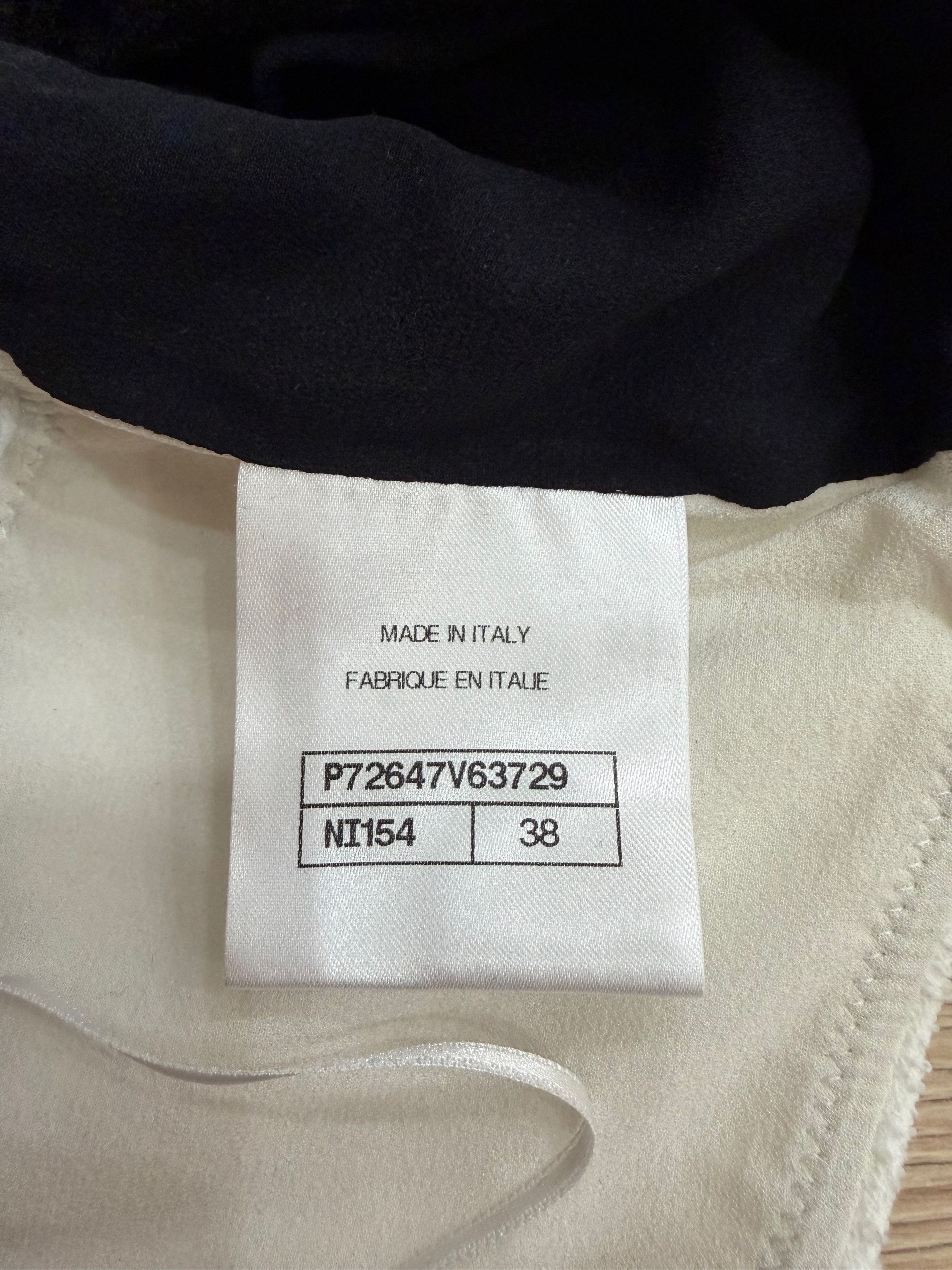 Chanel Chanel 22S Runway White Gold Chain CC Logo Crepe Top Bra 38 Size XS / US 0-2 / IT 36-38 - 12 Thumbnail