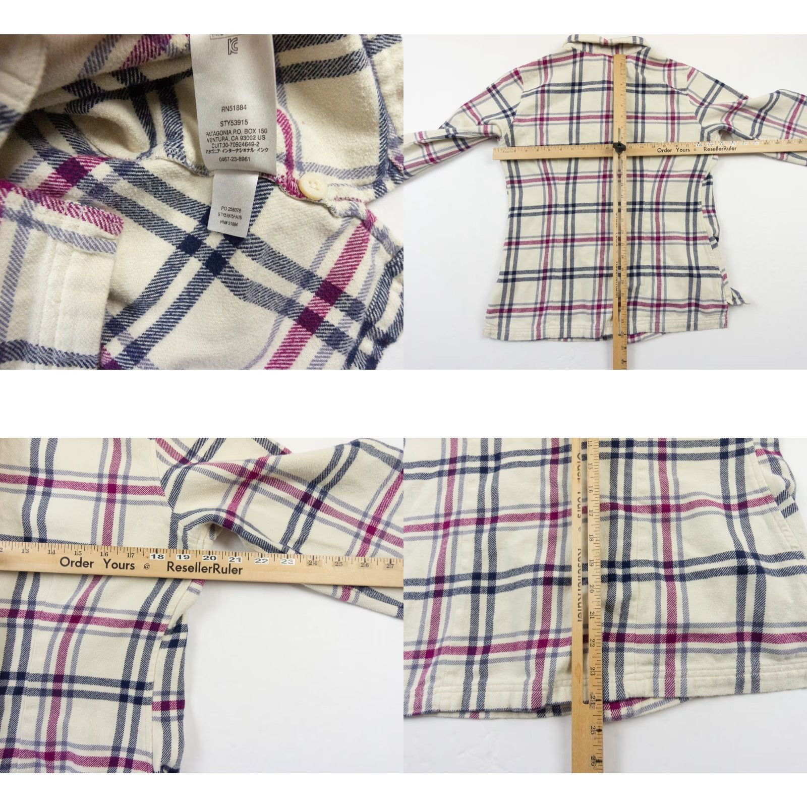Patagonia Patagonia Shirt Womens 12 White Fjord Flannel Long Sleeve Button Down Ladies Size XL / US 12-14 / IT 48-50 - 8 Thumbnail