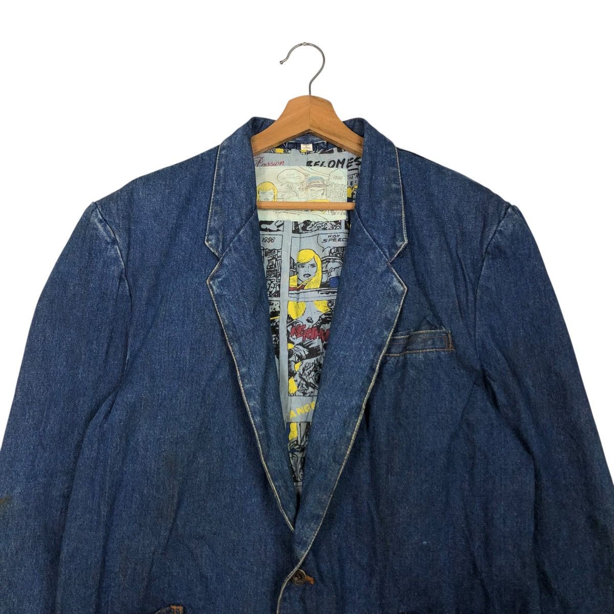 Hysteric Glamour 🔥VINTAGE CHORE WORK DENIM JACKET CARTOON BLANKET 1996 Size US M / EU 48-50 / 2 - 6 Thumbnail