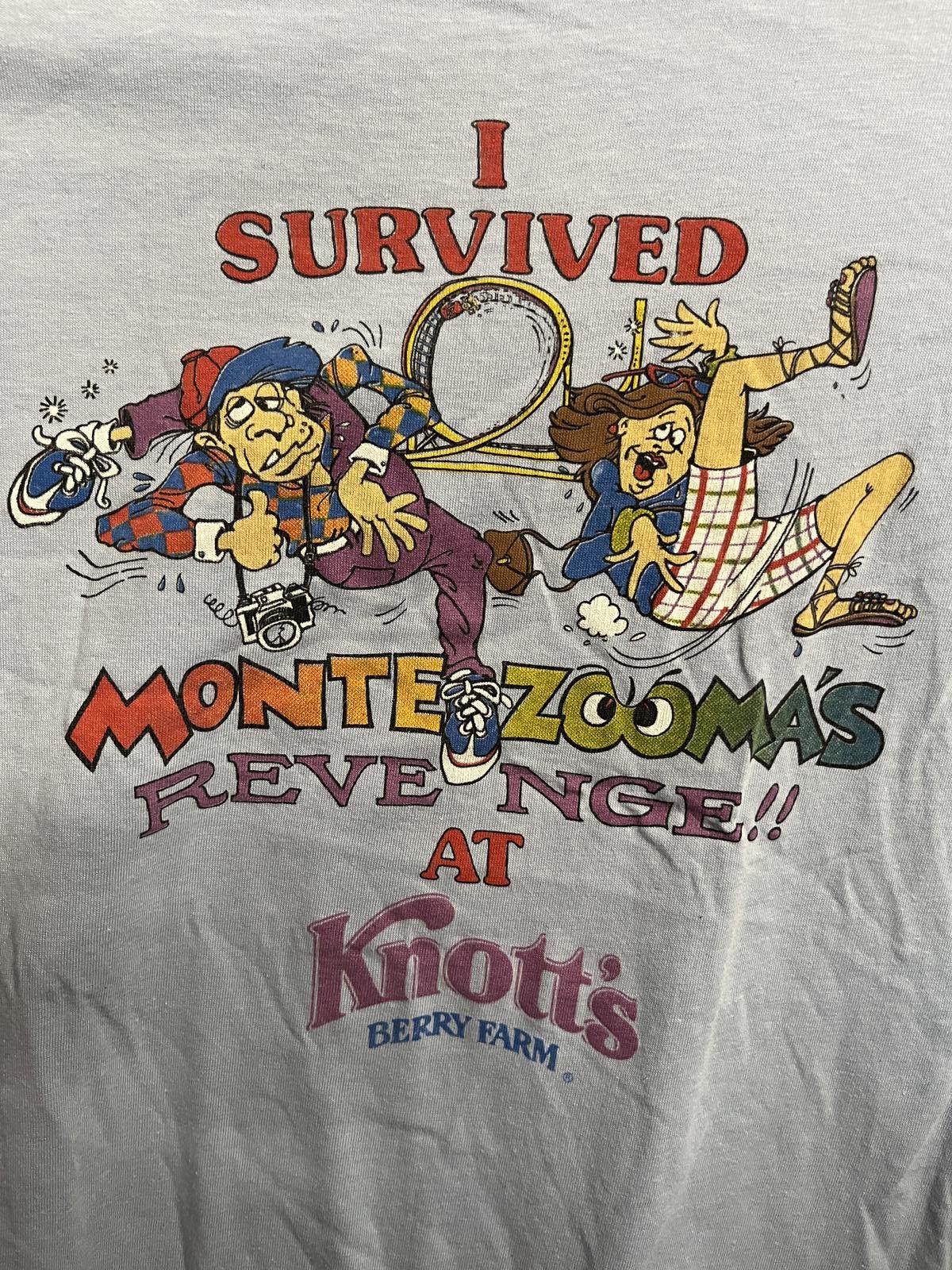 Designer Vintage Knotts Berry Farm T-shirt Monte Zooma's Revenge Size US XL / EU 56 / 4 - 3 Thumbnail