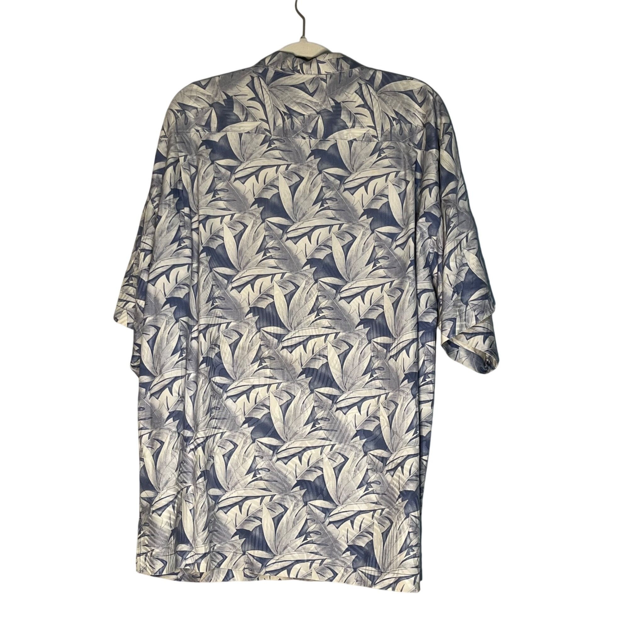 Tommy Bahama Tommy Bahama Hawaiian Blue Shirt Large Tropical Linen Blend Size US L / EU 52-54 / 3 - 3 Thumbnail