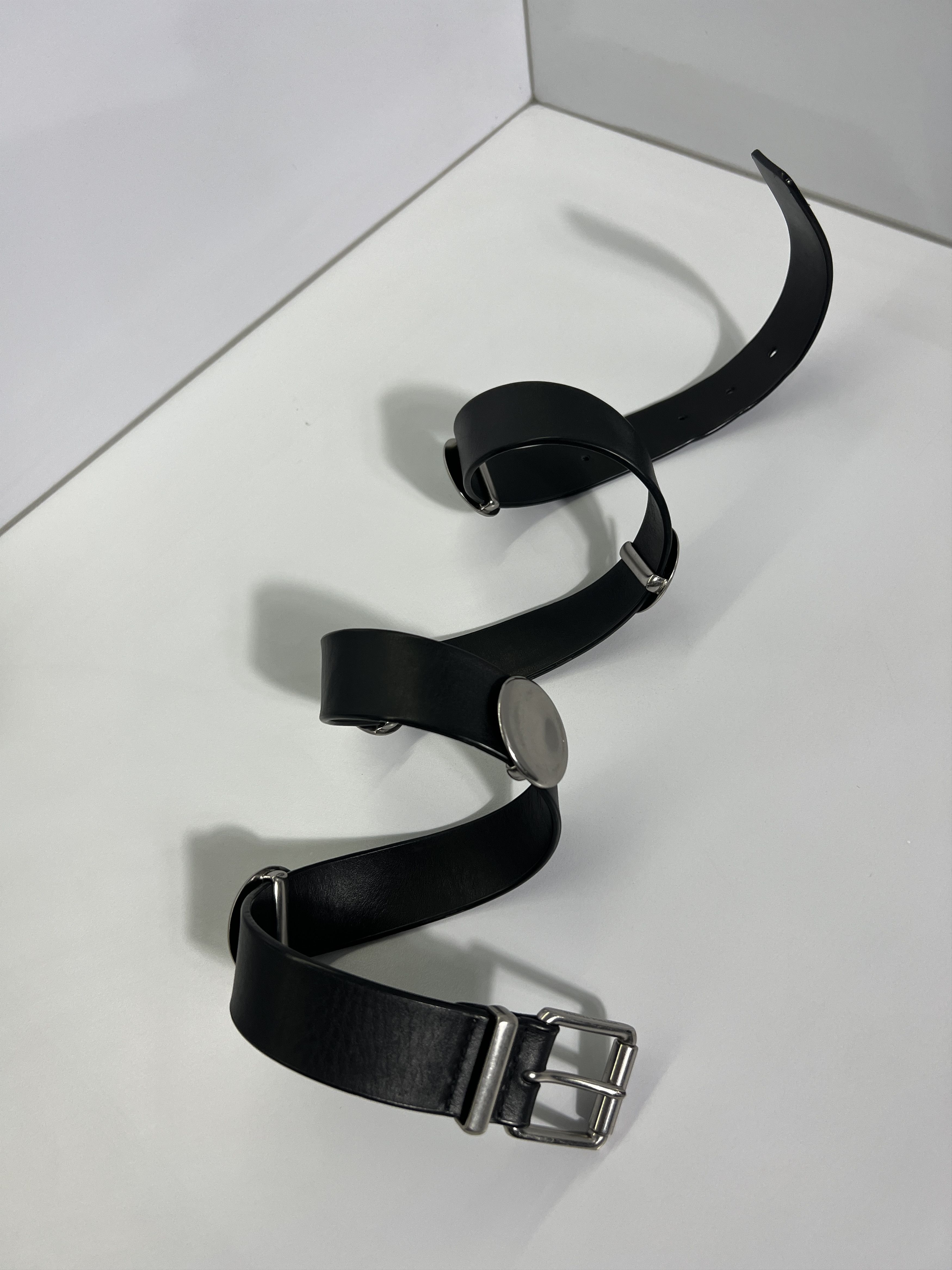 Bottega Veneta Bottega Veneta Studded Leather Belt Black 34inches / 85cm Size 34 - 7 Thumbnail
