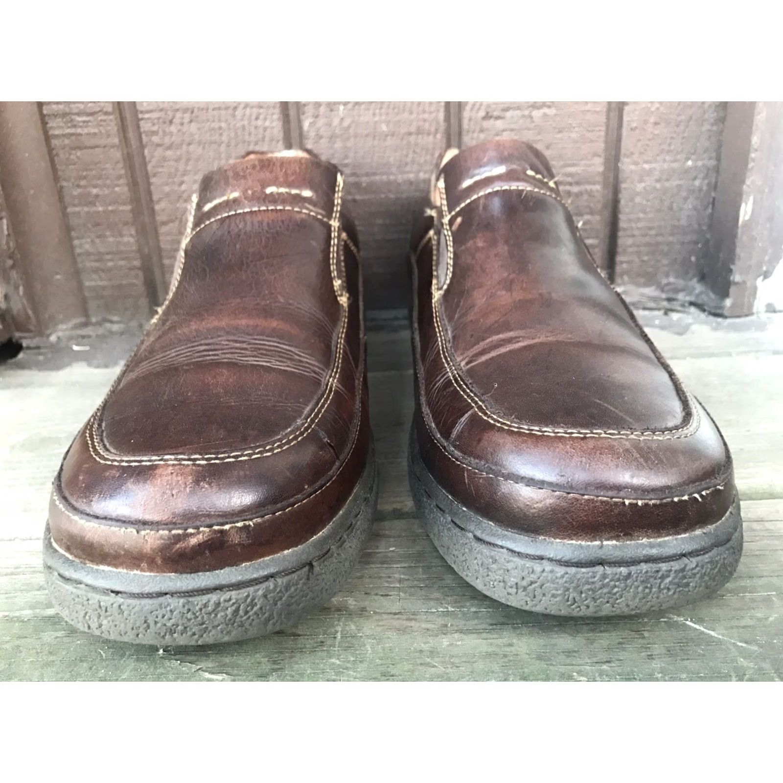 Aldo Aldo Samurai Loafers-457 Brown Leather Moc Toe SlipOn Mens Size 11-11.5 US 44 EUR Shoes Size US 11.5 / EU 44-45 - 2 Thumbnail